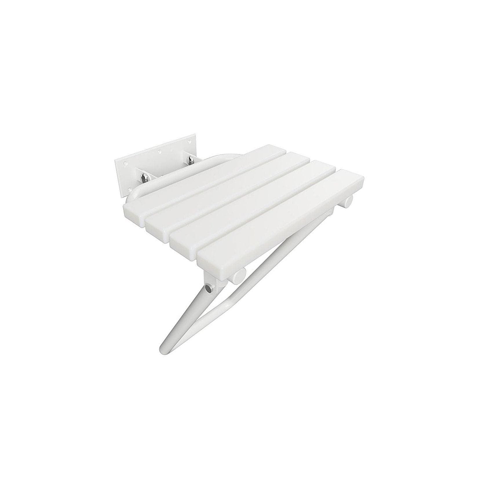 Brillantbad BELP Duschklappsitz Edelstahl Weiß Kunststoff