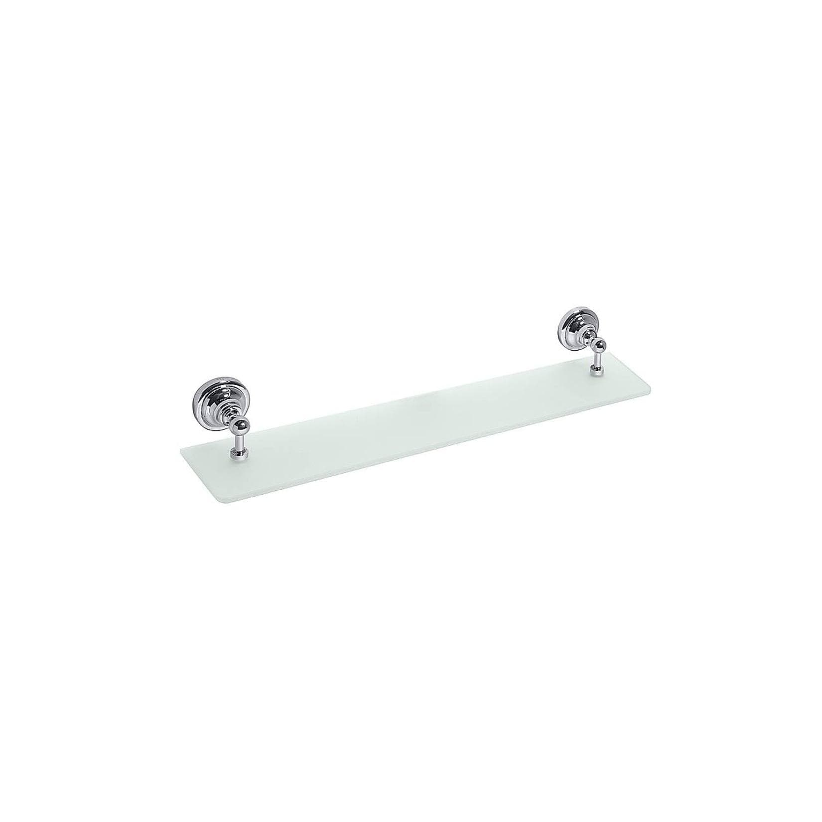 Brillantbad BETRO CHROM Glasablage Messing Glas Chrom 600x87x120 mm für Bad & Küche