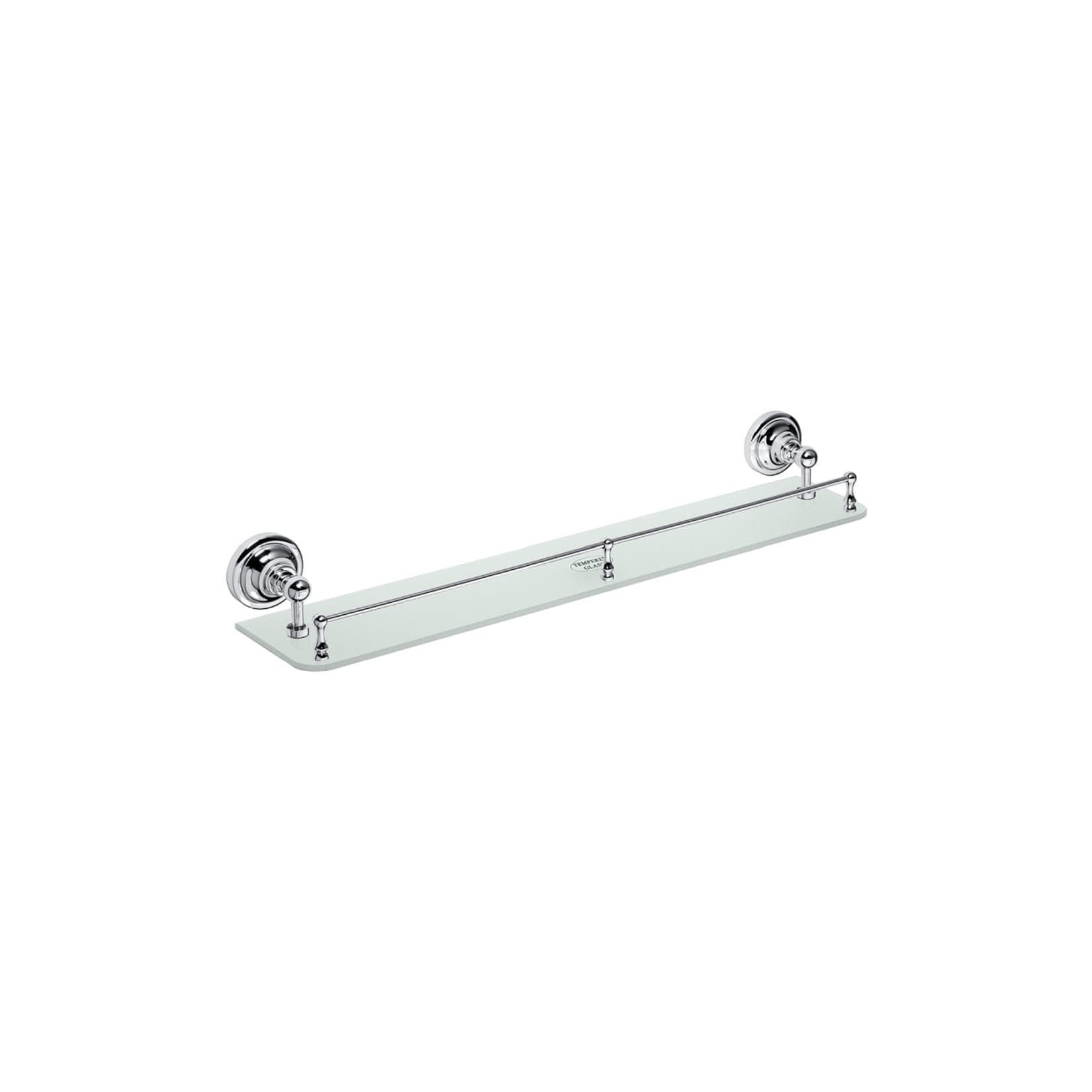 Brillantbad BETRO CHROM Glasablage Messing Glas Chrom 600x90x125 mm für Bad & Küche
