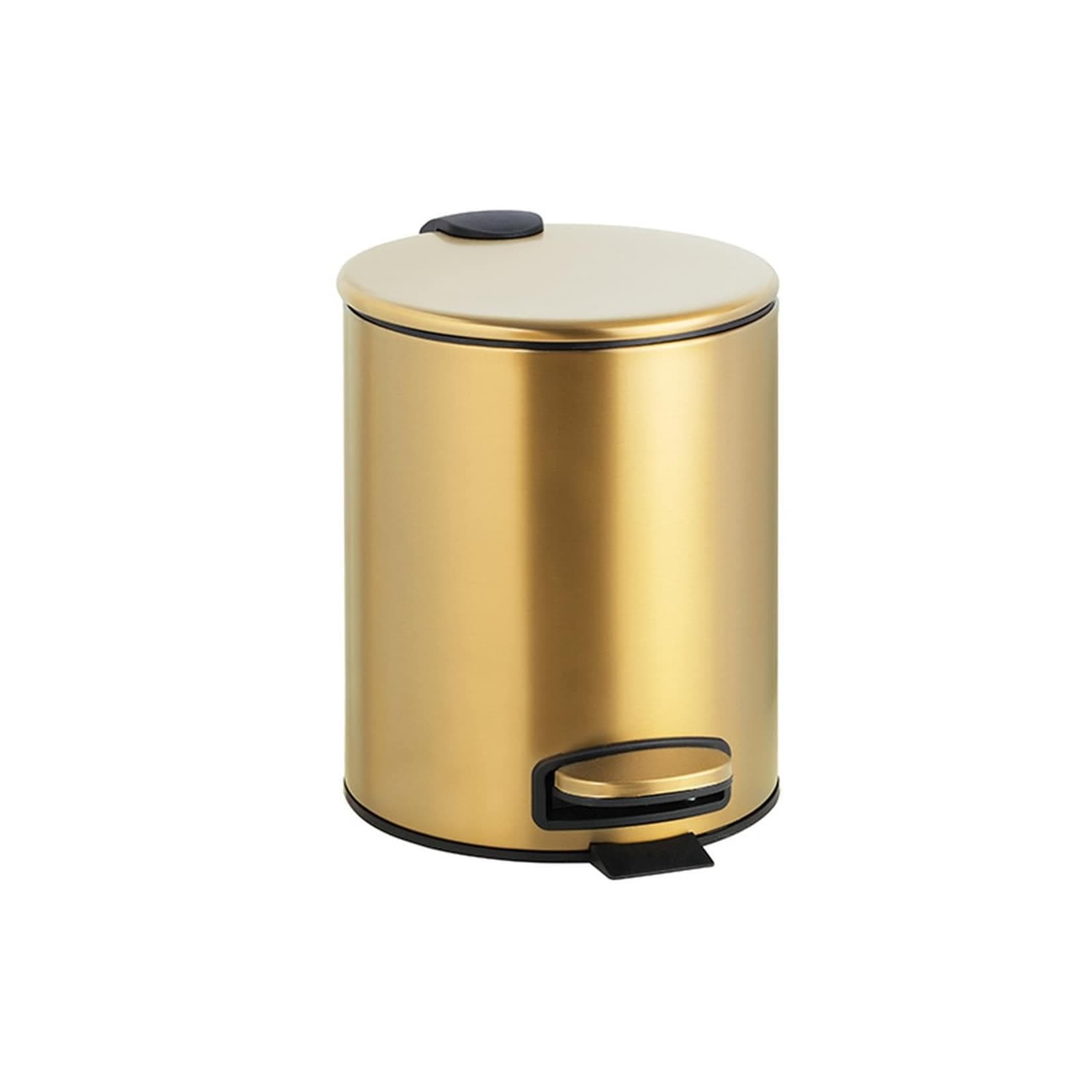 Brillantbad BABLO Abfalleimer Edelstahl Gold matt 5 Liter