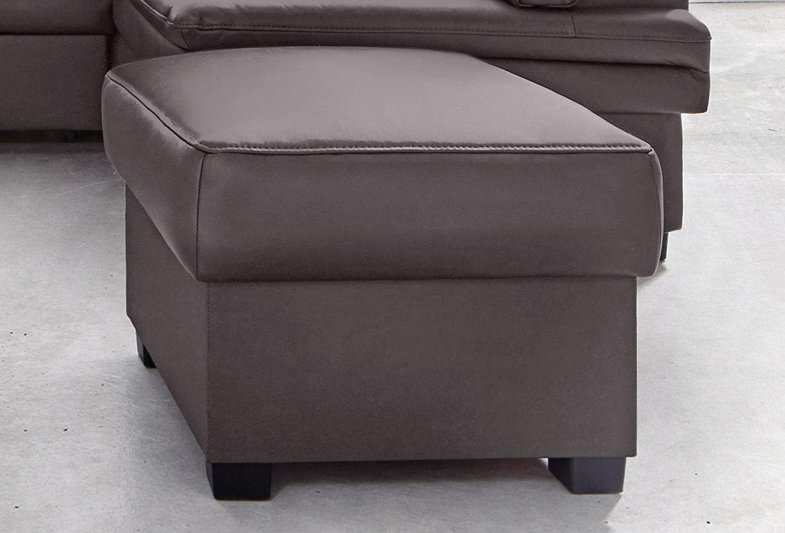 Polsterhocker SIT & MORE Pisa mit Stauraum in Mokka Leder