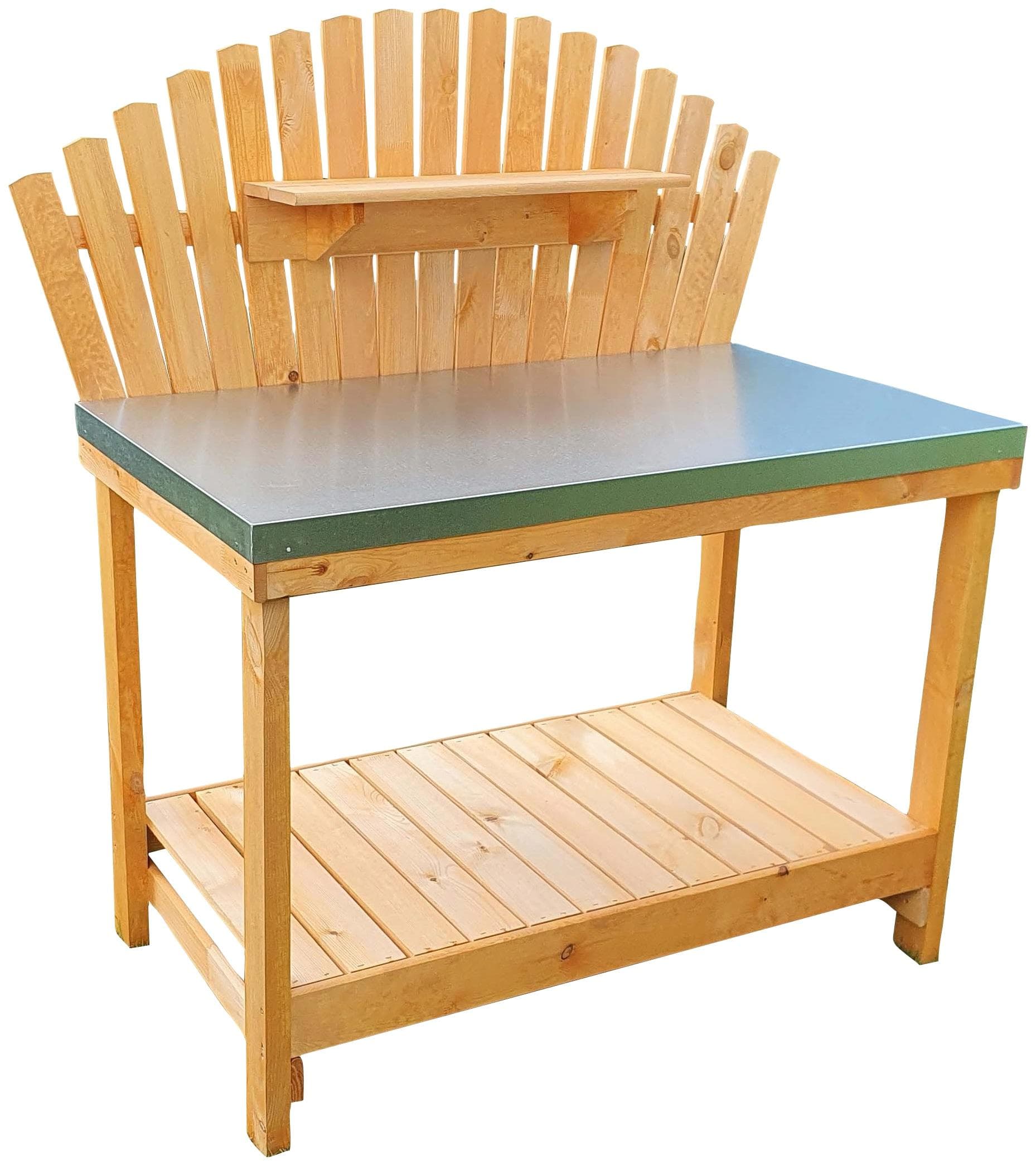 Promadino Pflanztisch Helga Honigbraun Silber 3 Ablagen