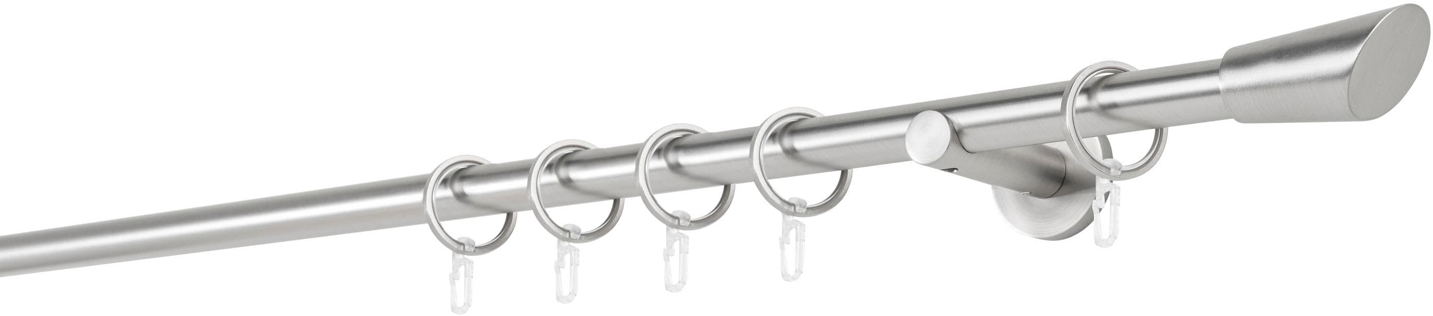 mydeco Gardinenstange 20mm Silber Wandmontage 6,5 cm Wandabstand
