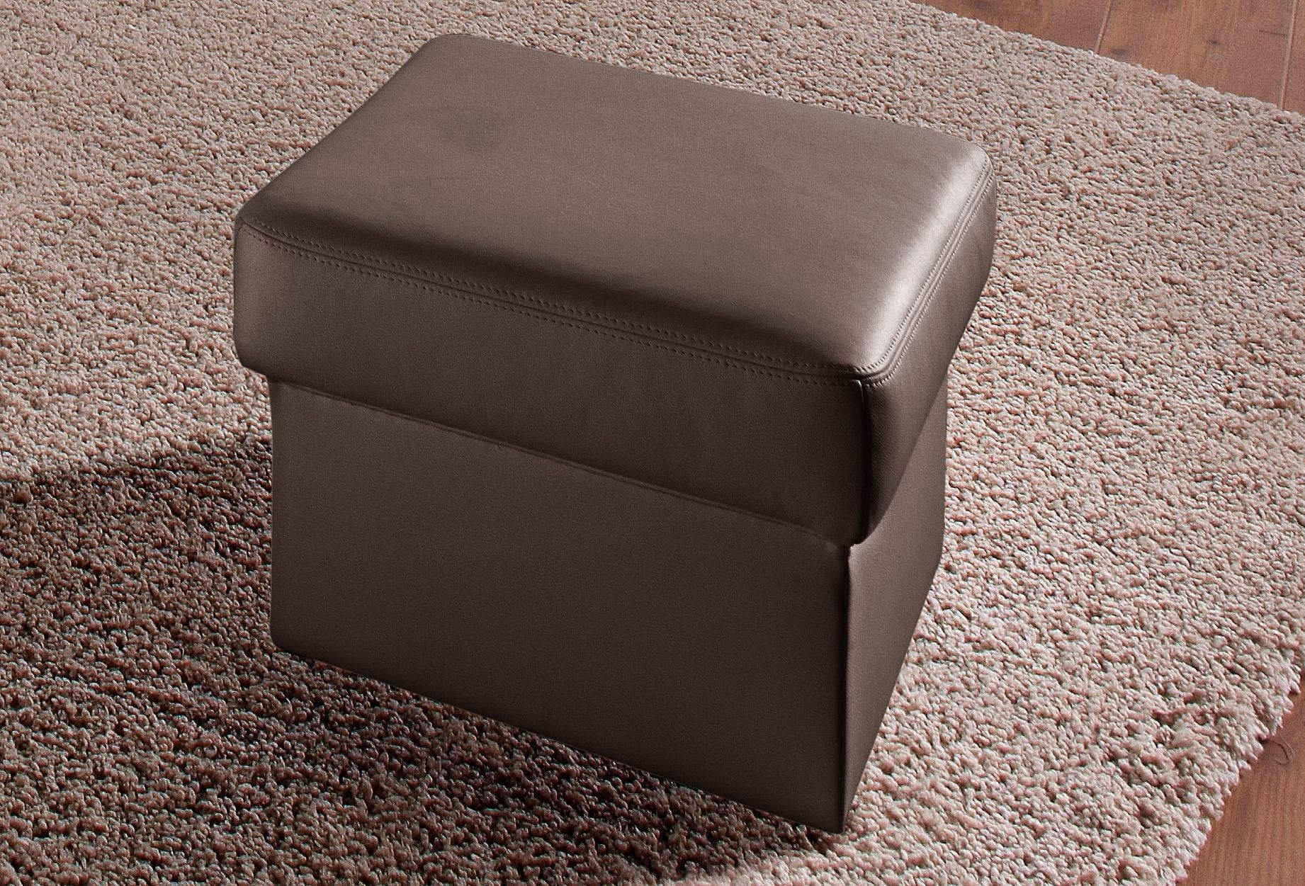 SIT & MORE Hocker Bellevue Mokka Lederhocker Polsterhocker