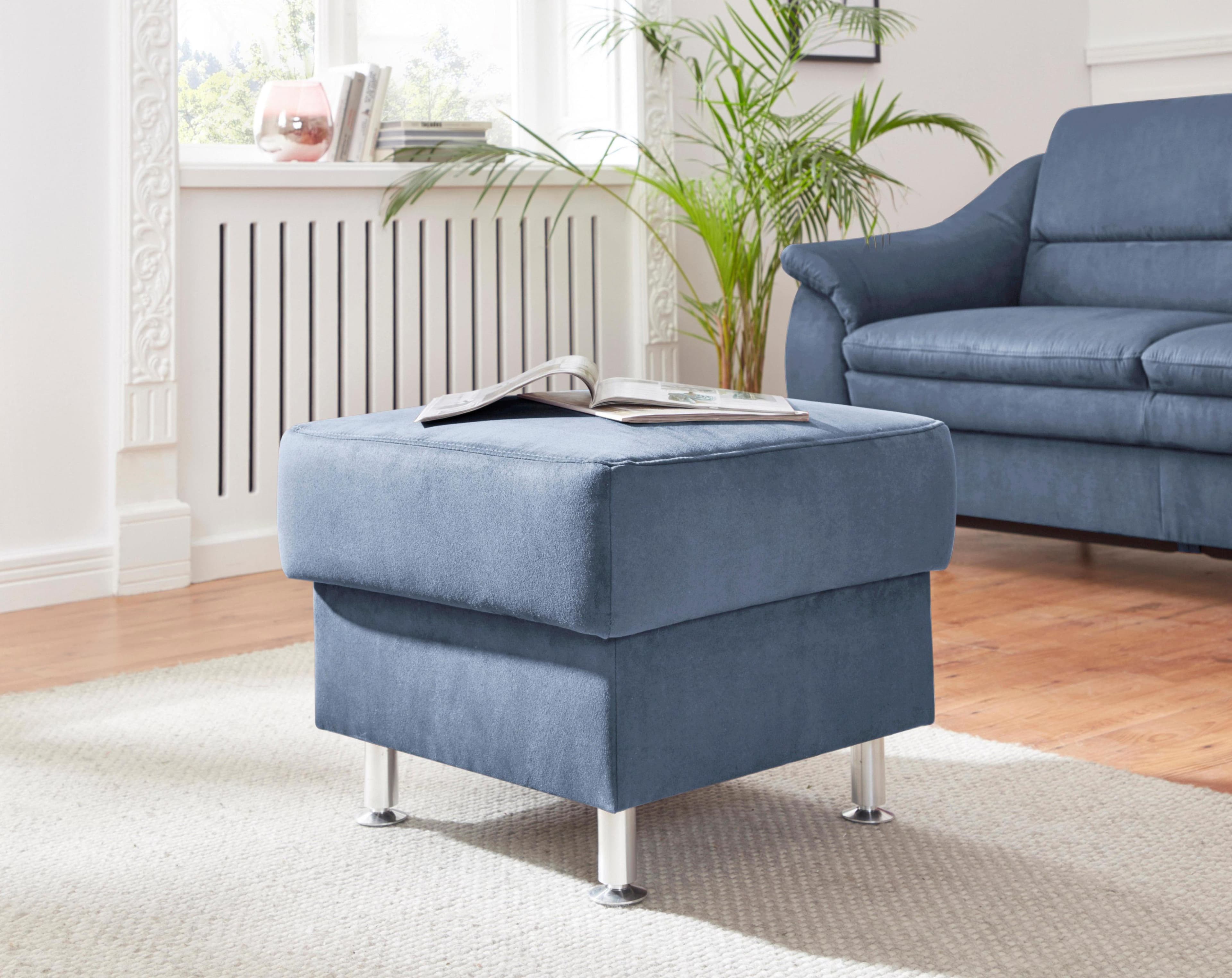 Sit & More Hocker Cardoso Blau mit Stauraum