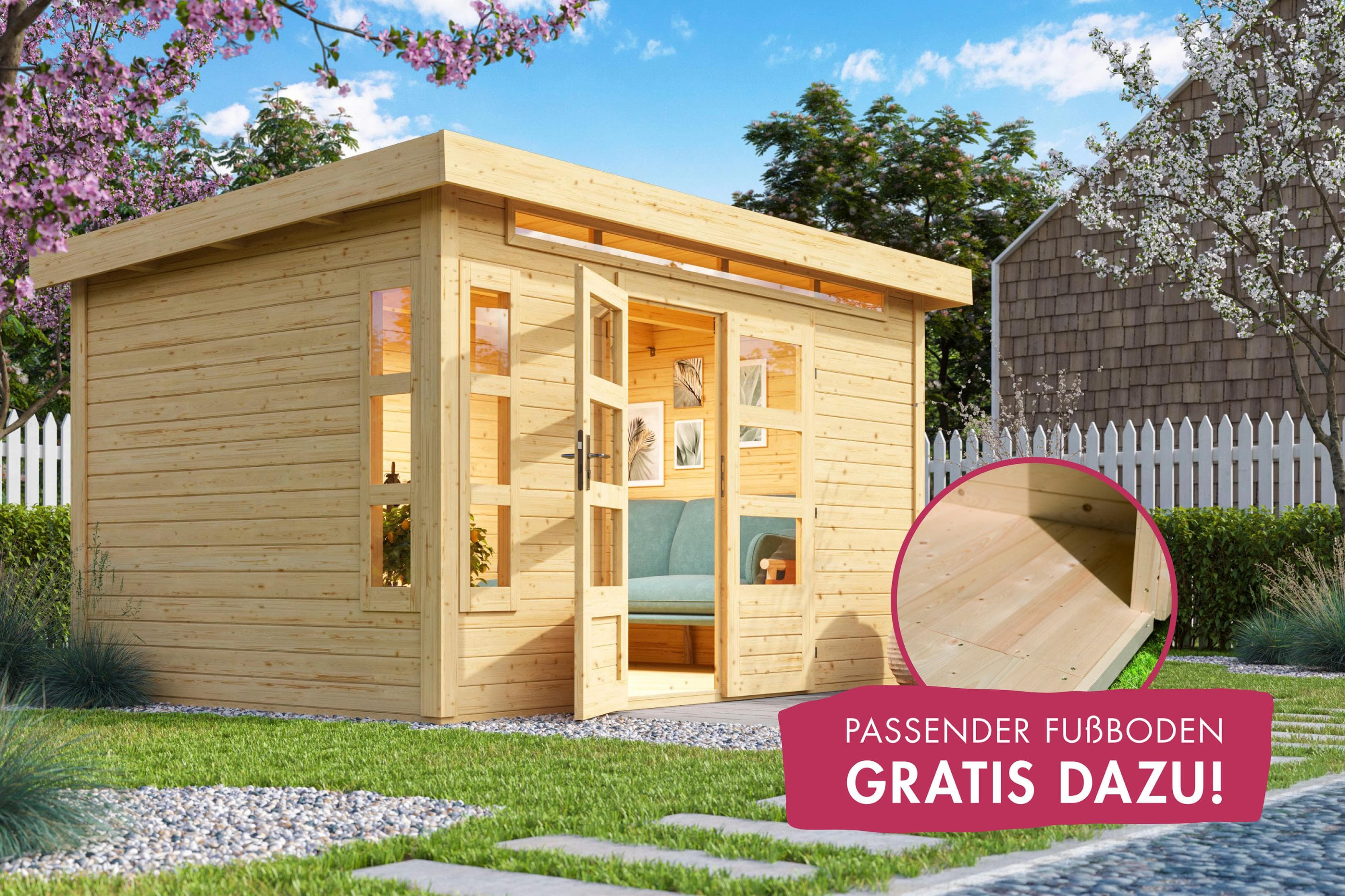 Gartenhaus KARIBU "Kolimasee 7" Holzwerkstoff Steck-/Schraubsystem