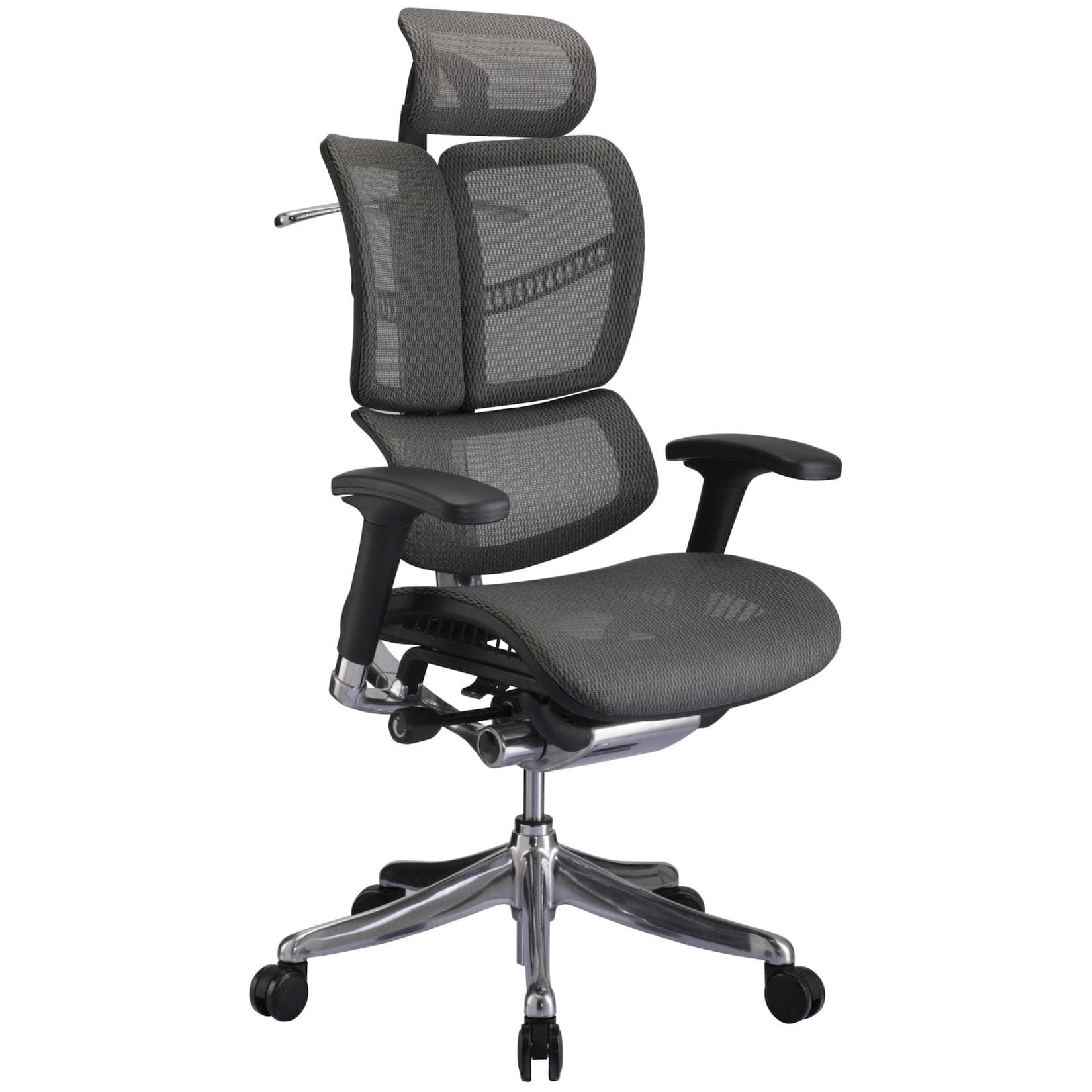 TPFLiving Bürostuhl Norman Ergonomic mit Netzbezug Grau