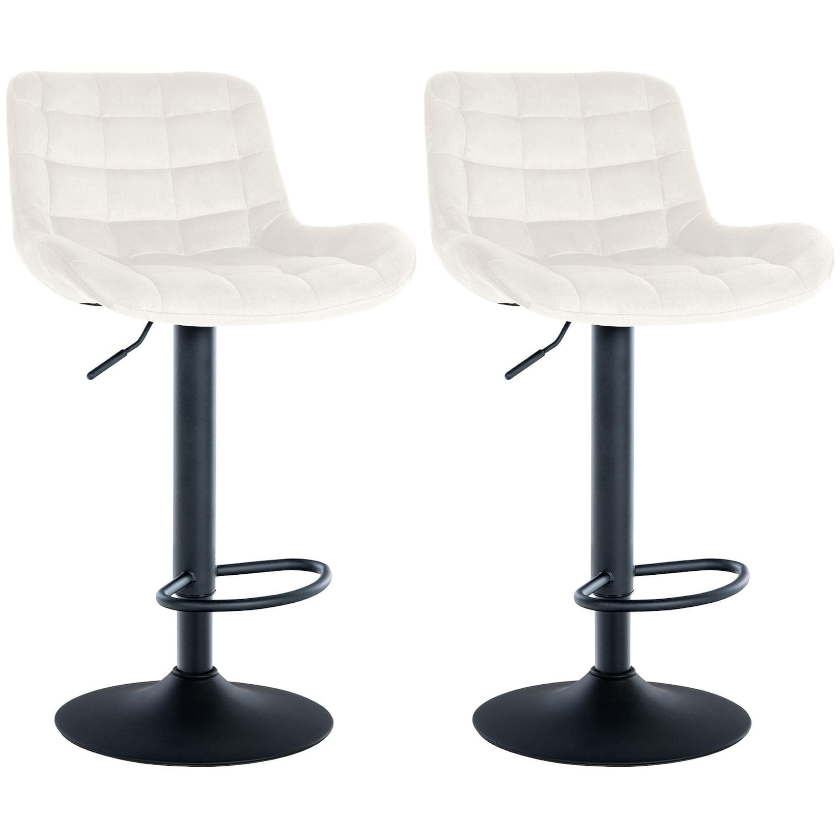 CLP 2er Set Barhocker Tover Höhenverstellbar 360° Drehbar Mit Rückenlehne