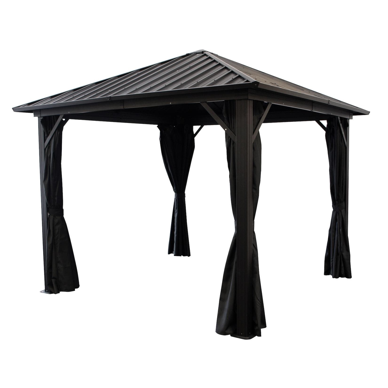 DEGAMO Pavillon NOVARA 3x3 Meter Aluminium Schwarz