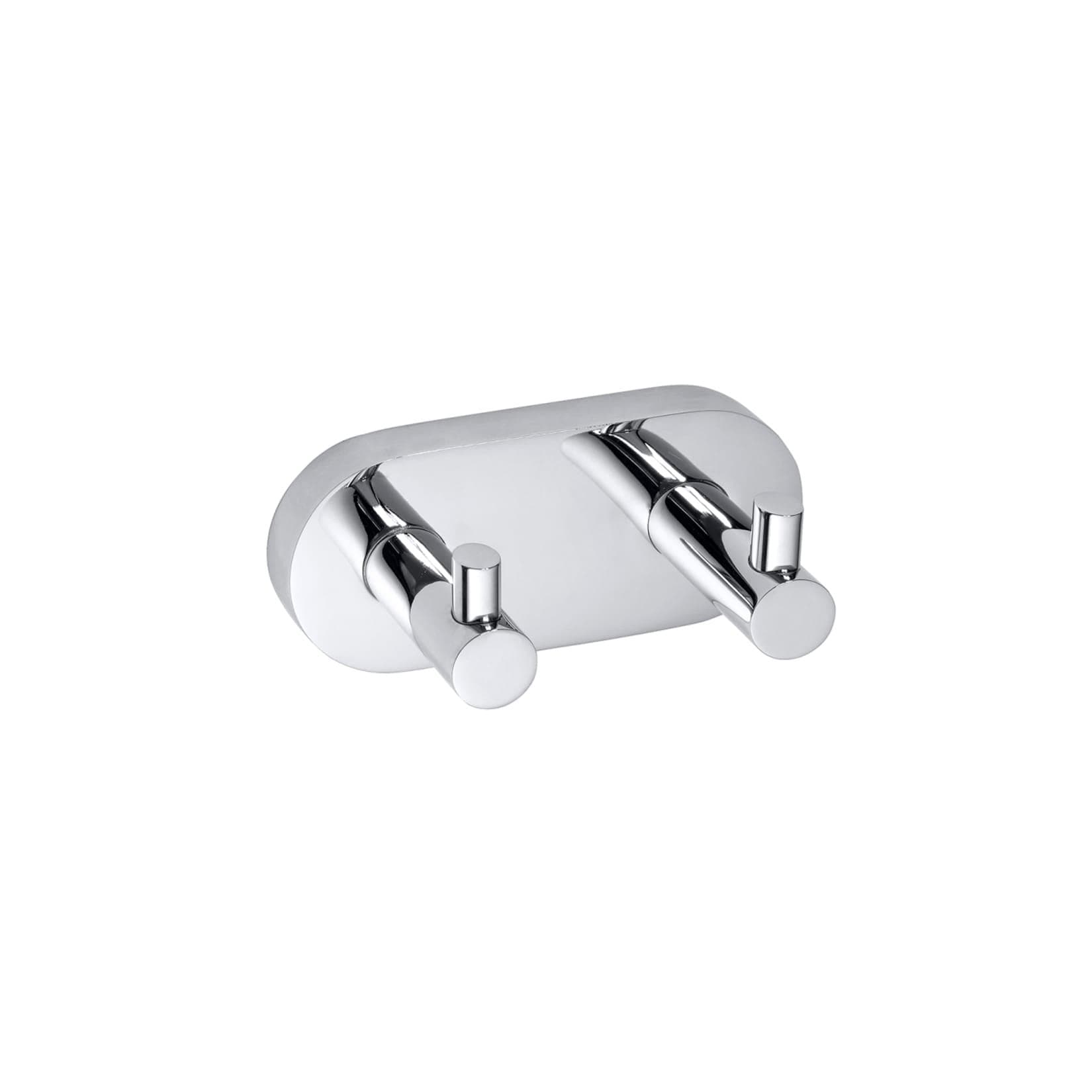 Brillantbad BOMEGA Doppelhaken Messing Chrom poliert 120x55x50 mm für Bad & Küche