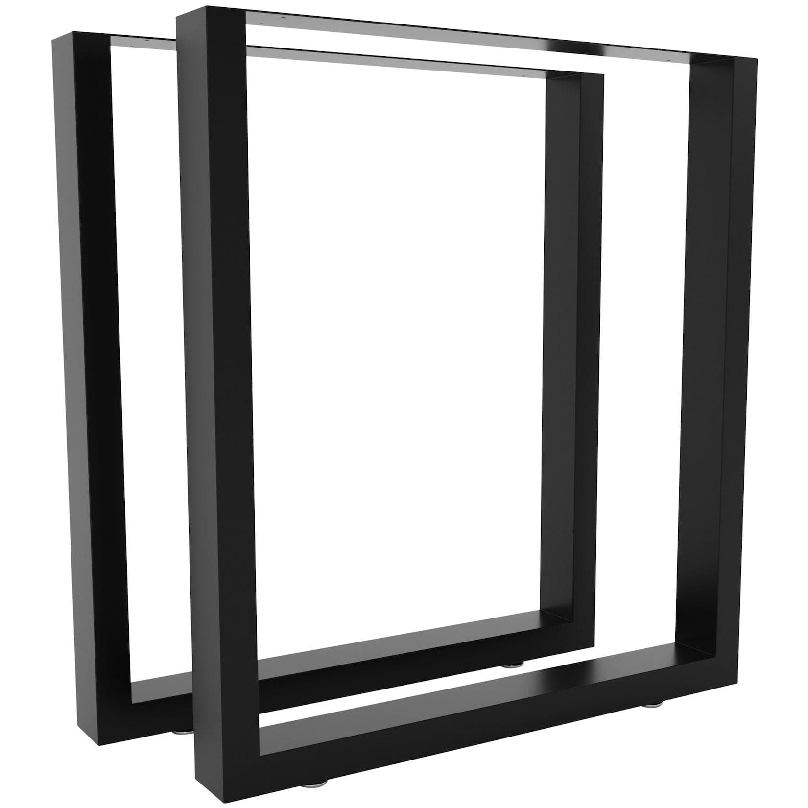 CLP 2er Set Tischbeine Velden Schwarz Metall 43 cm