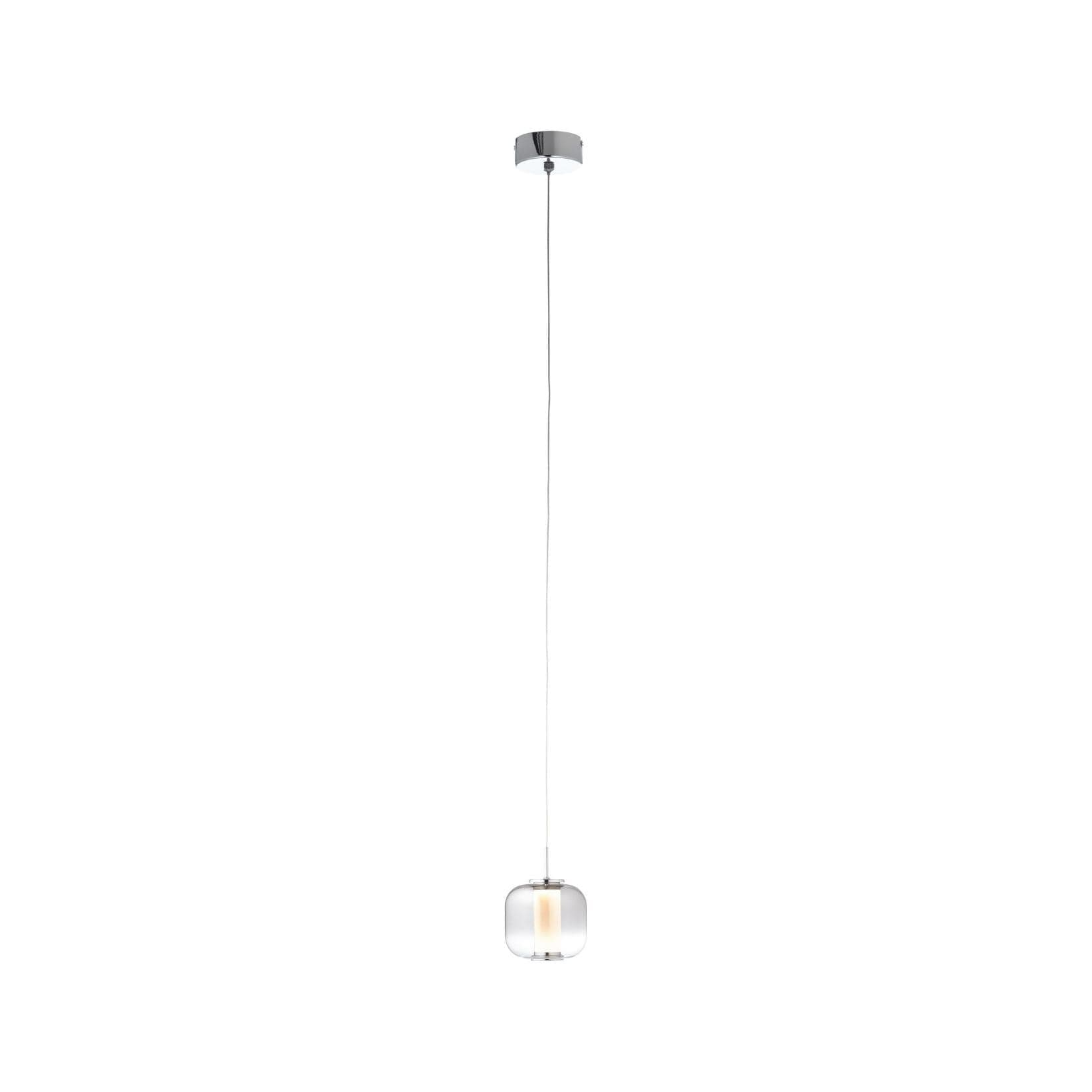 BRILLIANT Rafa LED Pendelleuchte 1-flg. chrom/rauchglas höhenverstellbar