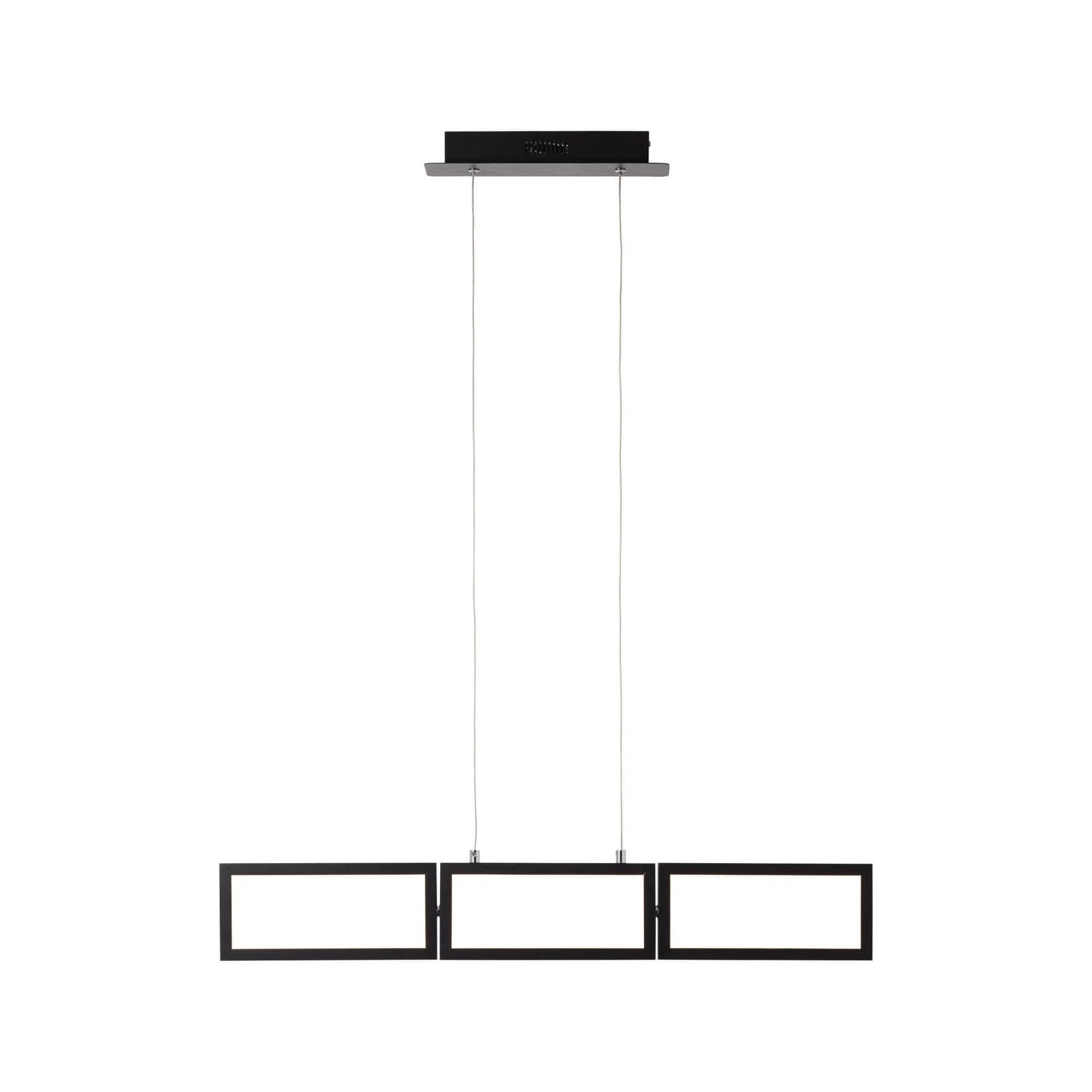 BRILLIANT Ranut LED Pendelleuchte 3flg Schwarz dimmbar