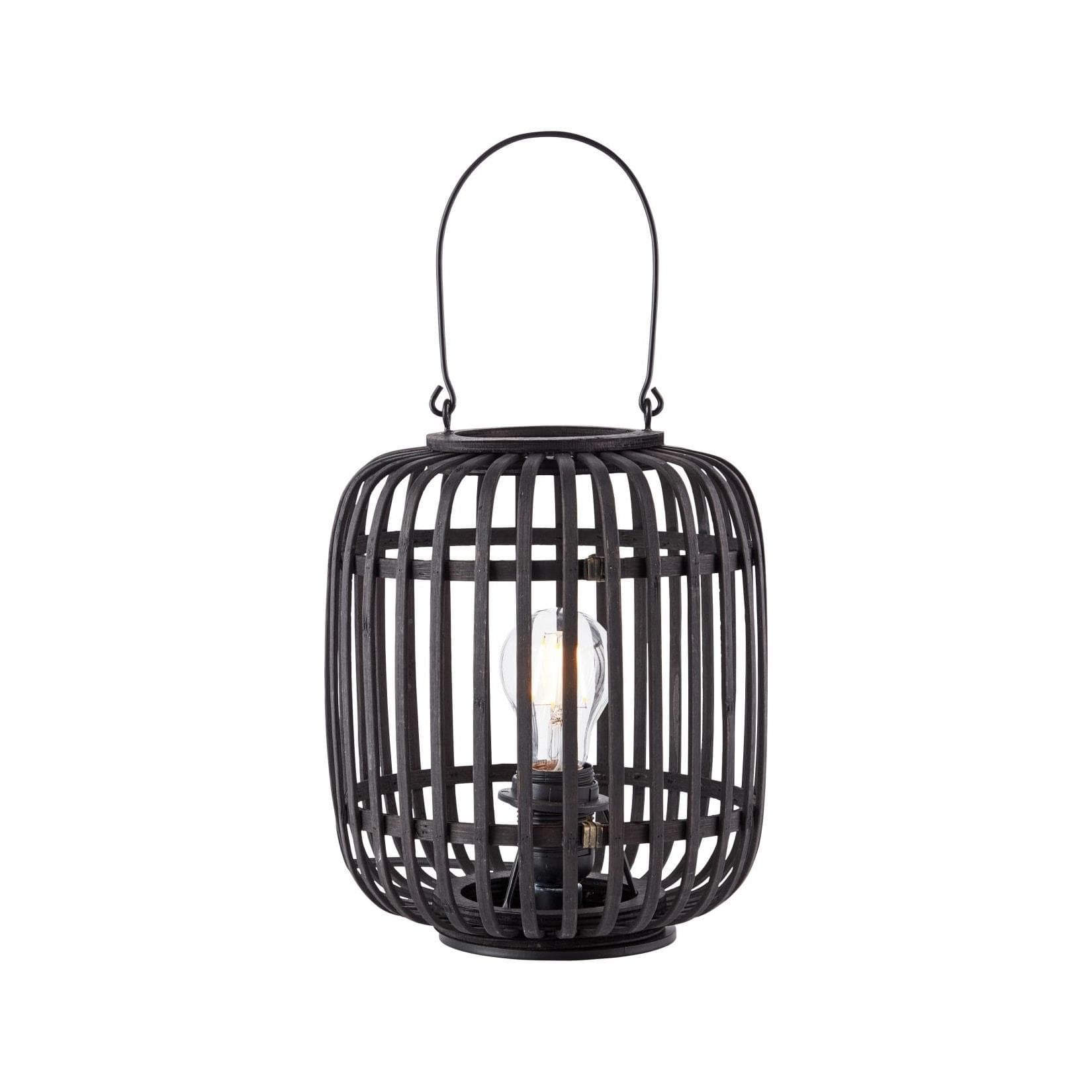 Brilliant Tischleuchte Woodrow Bambus Schwarz/Braun