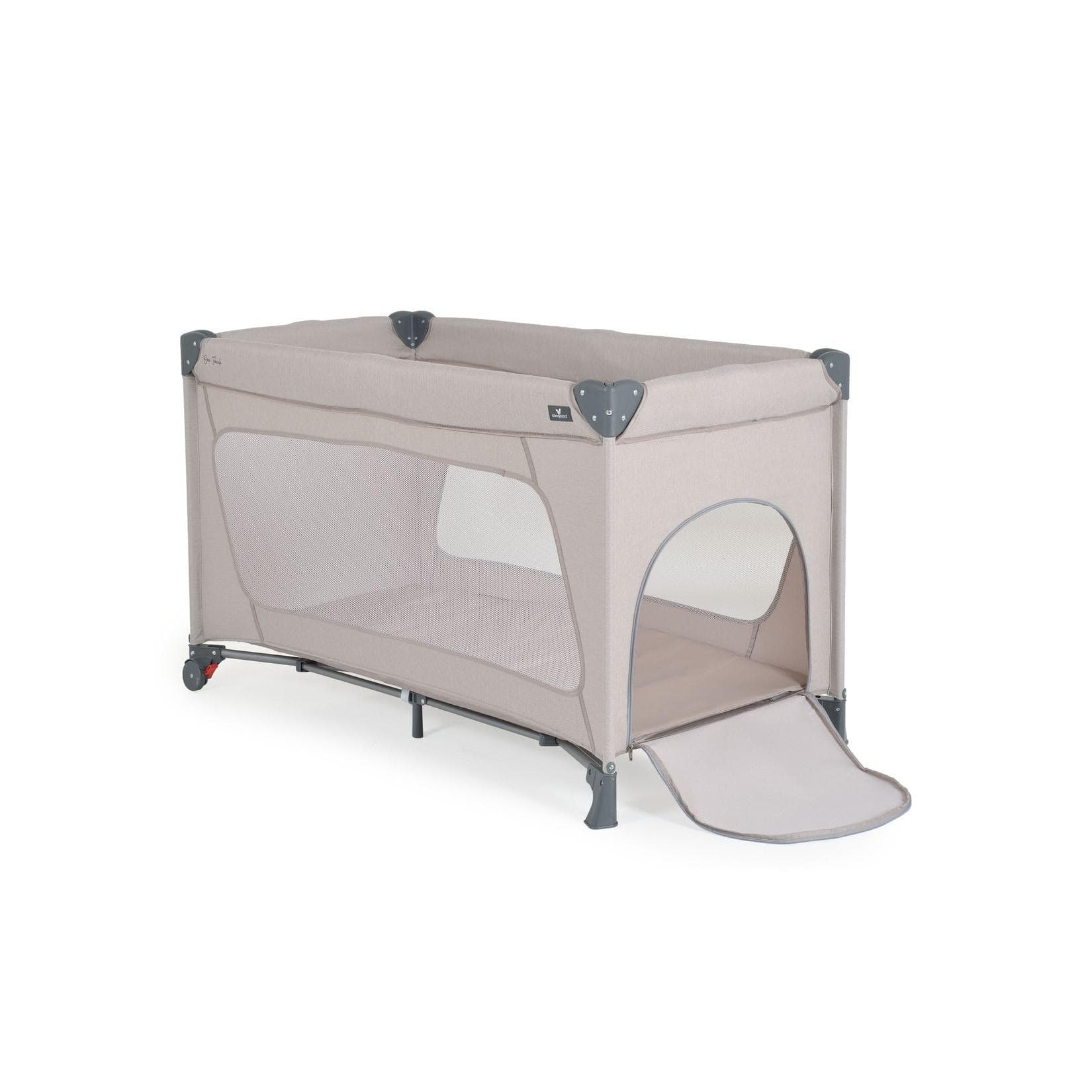 Cangaroo Reiselaufstall One Touch mit Rädern und Seiteneingang Beige