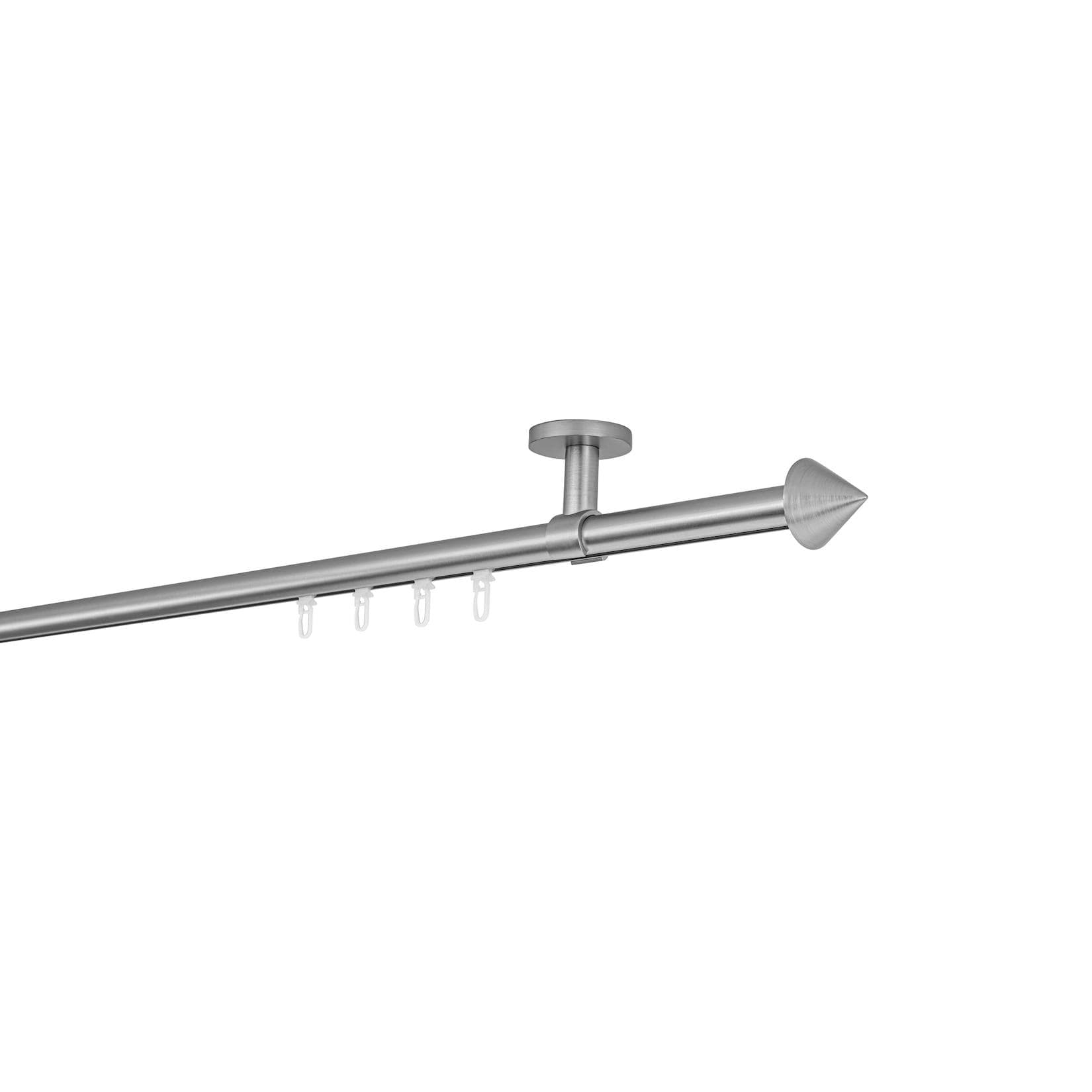 ONDECO Gardinenstange auf Maß 20mm Innenlauf Edelstahl-Optik