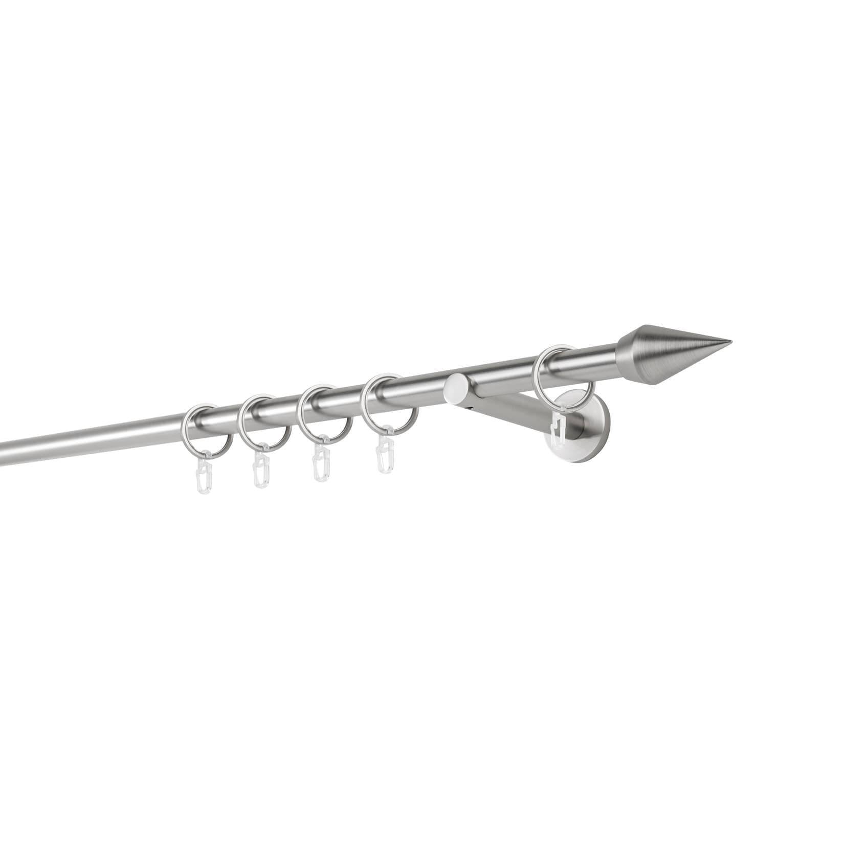 mydeco Gardinenstange 20mm Point Wandträger 12 cm Silber
