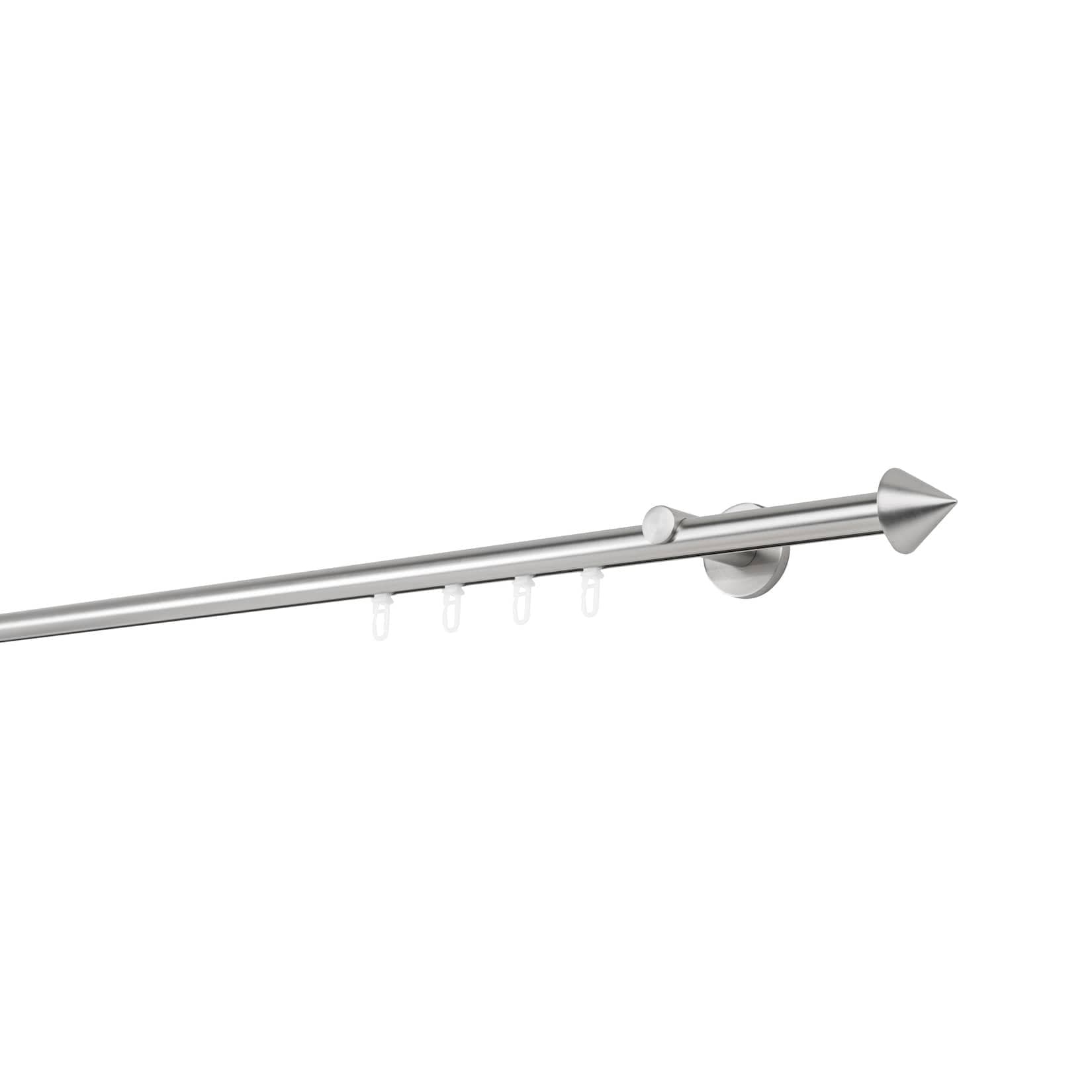 ONDECO Gardinenstange 380 cm Edelstahl-Optik