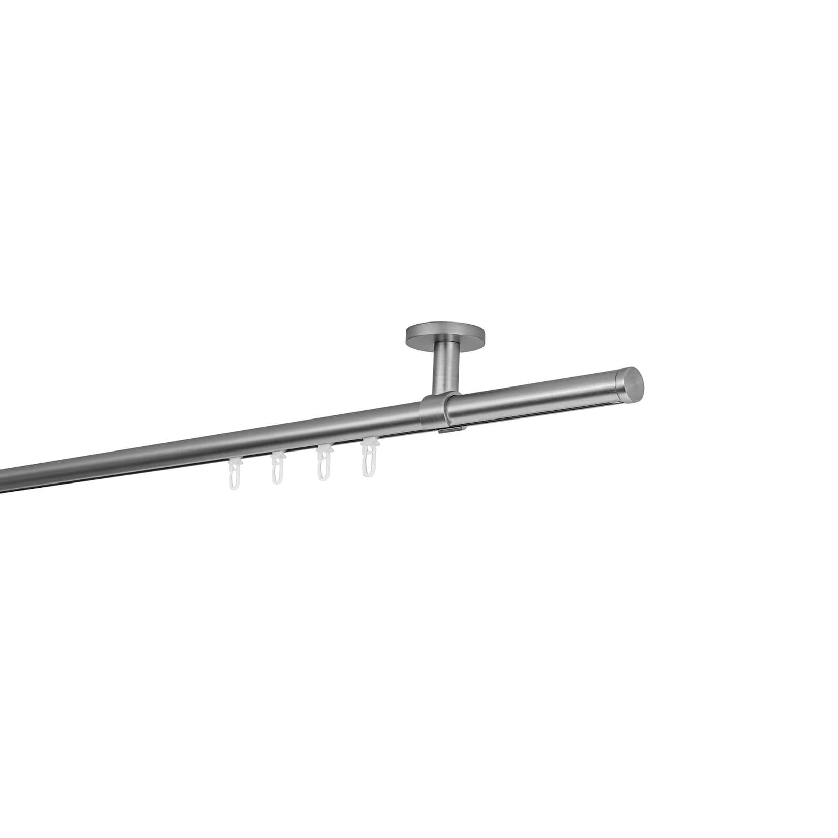 Ondeco Gardinenstange auf Maß Innenlauf 20mm Match 1-lauf Deckenträger 4cm mit Gleiter