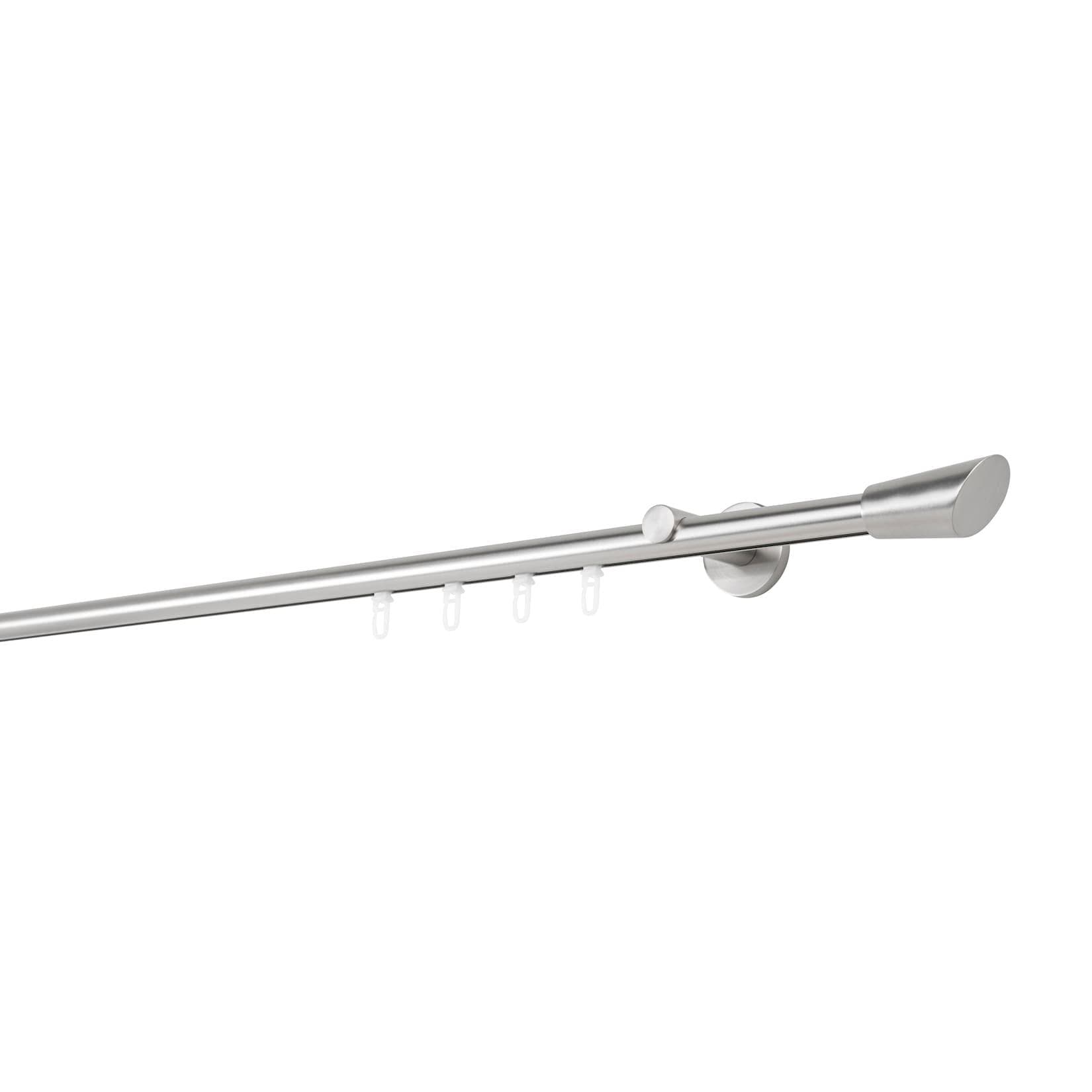 ONDECO Gardinenstange mit Innenlauf Edelstahl-Optik
