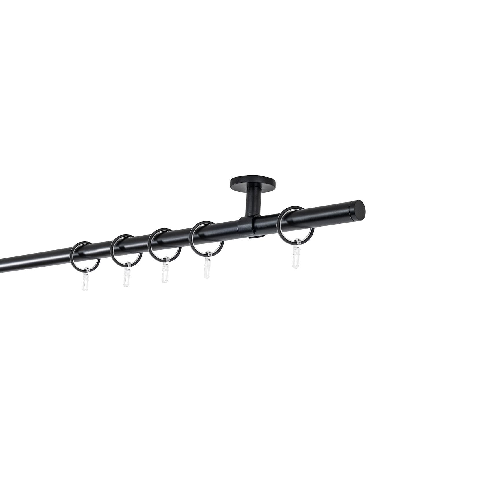ONDECO Deckenträger Classic Rohr Schwarz 1-läufig
