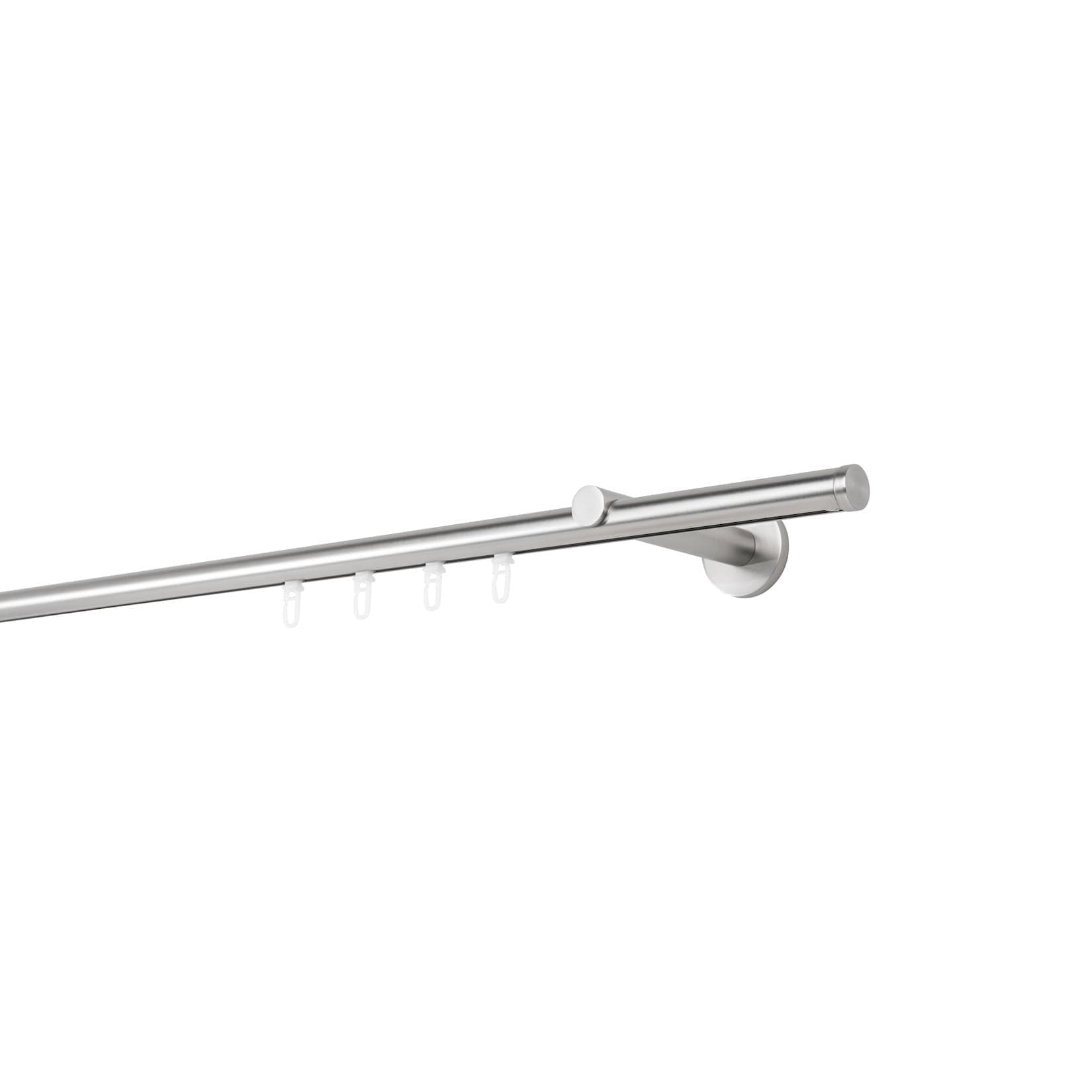 Ondeco Gardinenstange auf Maß Innenlauf 20mm Match 1-lauf Wandträger 12cm mit Gleiter