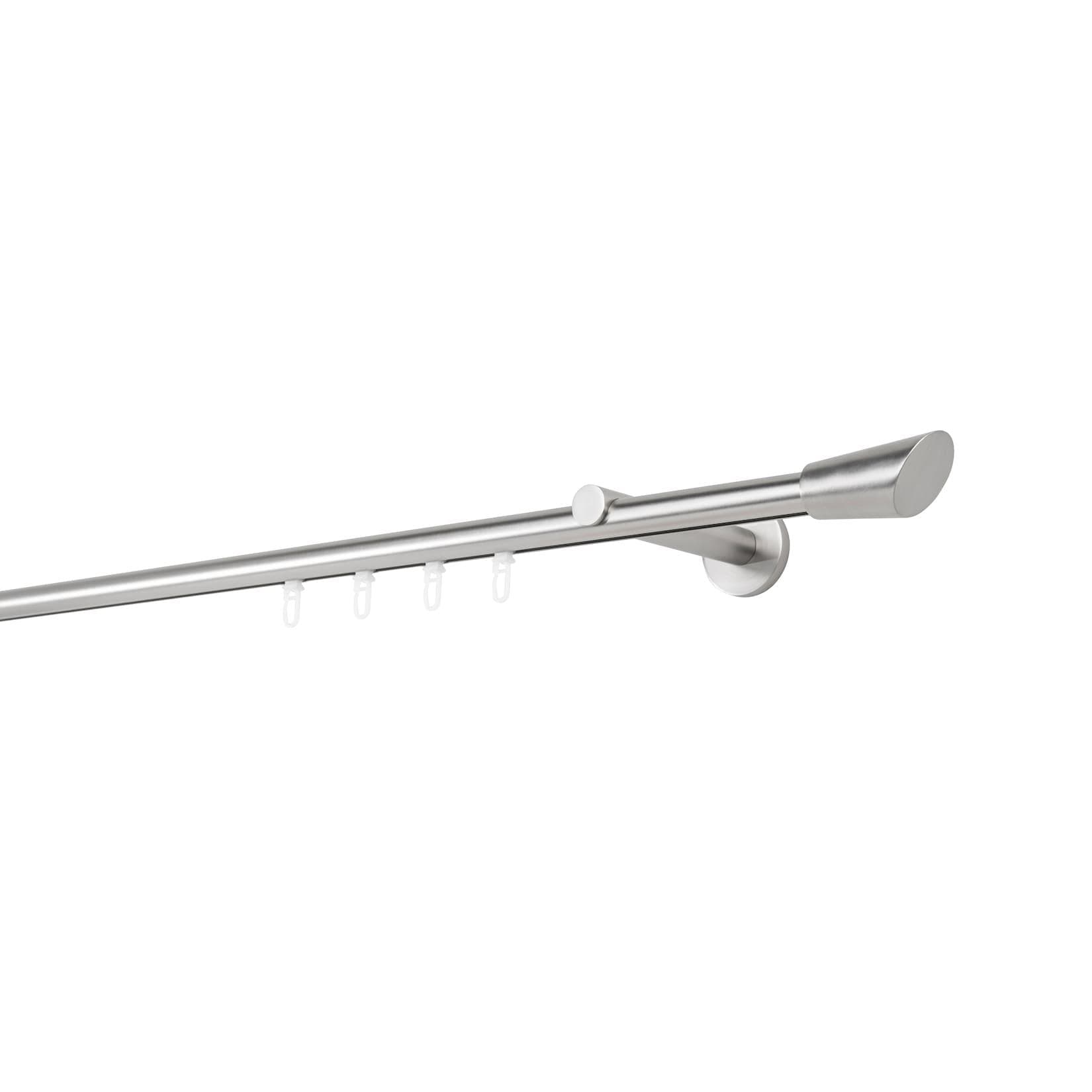 Ondeco Gardinenstange auf Maß Innenlauf 20mm Edelstahl-Optik