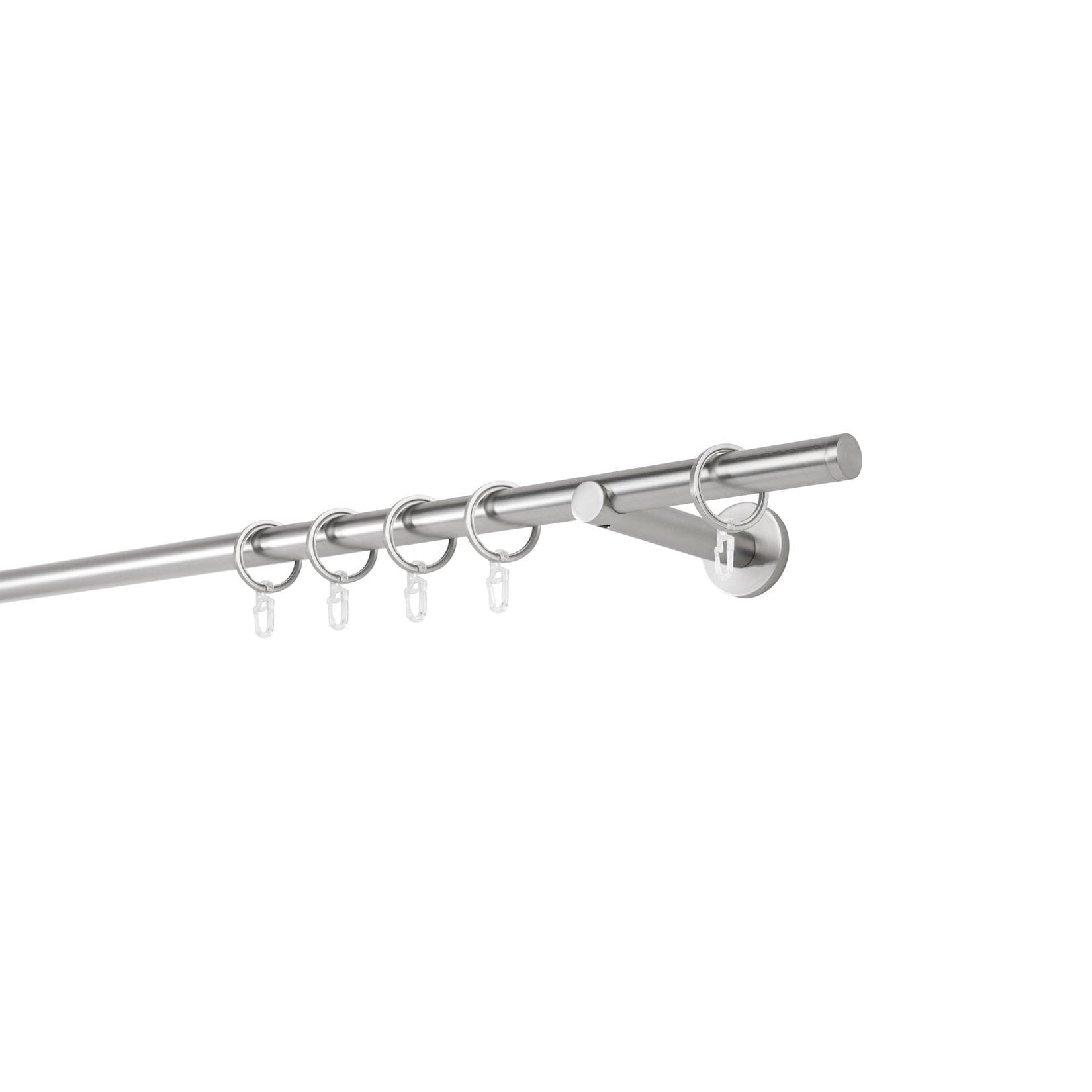 mydeco Gardinenstange 20mm Wandträger 12cm Silber