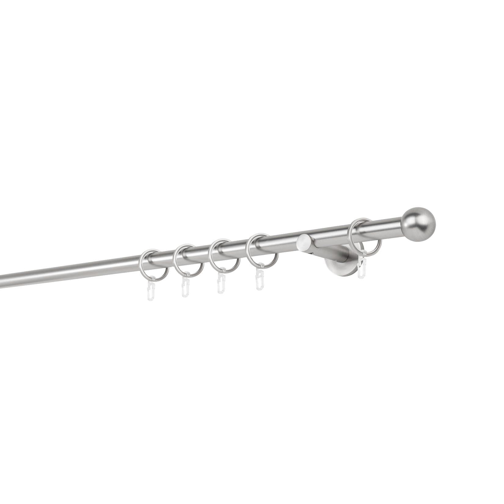 mydeco Gardinenstange 20mm Ball Wandträger 6,5 cm silber