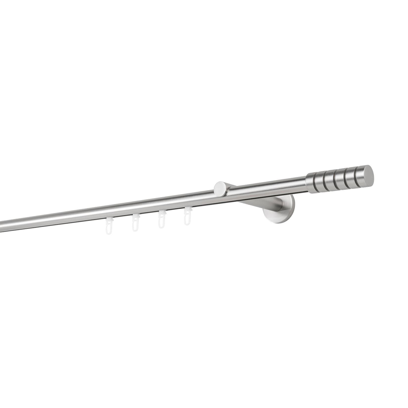 ONDECO Gardinenstange Maßanfertigung 100cm Edelstahl-Optik Innenlauf