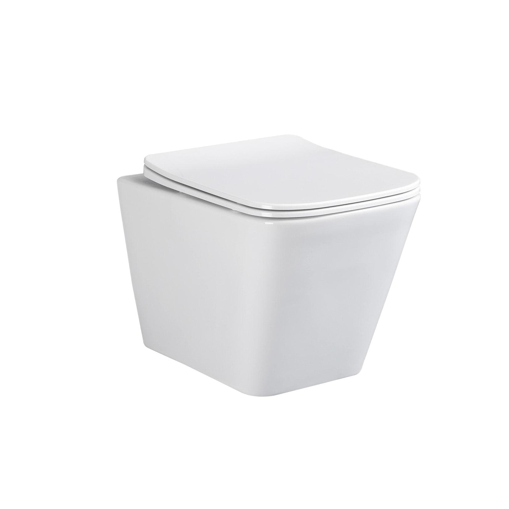 sanicomfort Hänge WC Set Aliki Square Weiß Spülrandlos inkl. Soft-Close WC-Sitz
