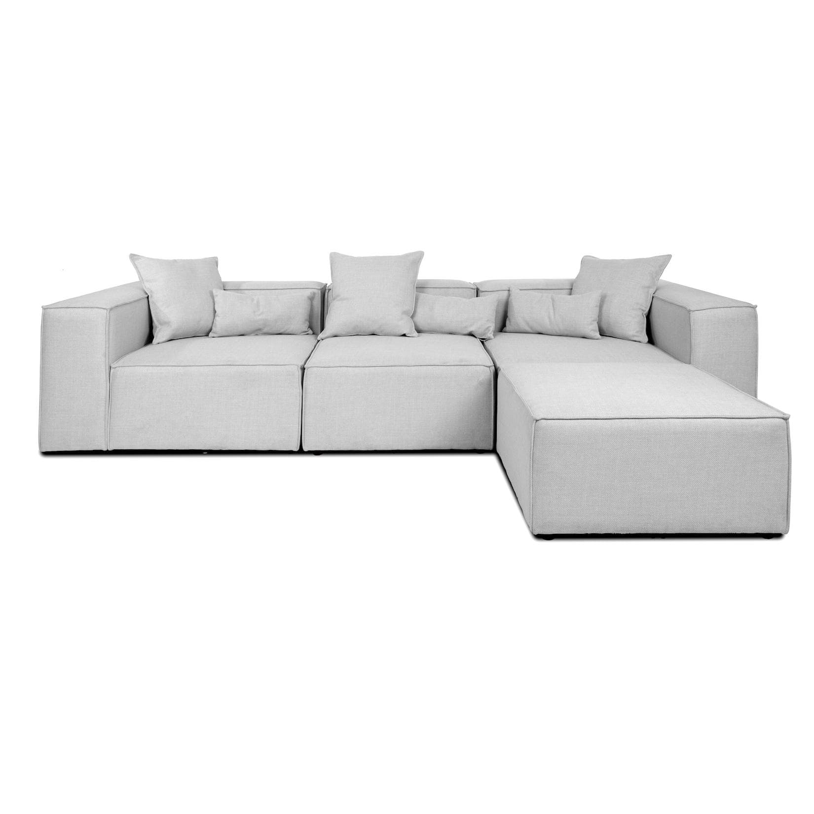 HOME DELUXE Modulares Sofa VERONA L Hellgrau - Flexibles Design