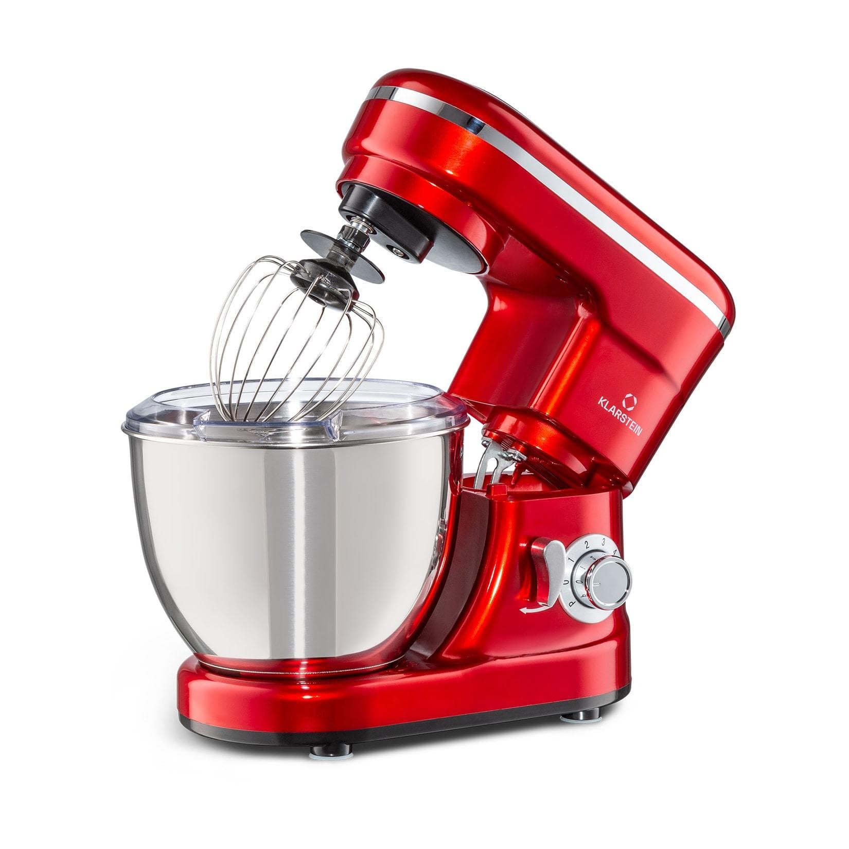 Klarstein Bella Mini Rührmaschine 1200 W 6 Stufen 4 Liter Edelstahl