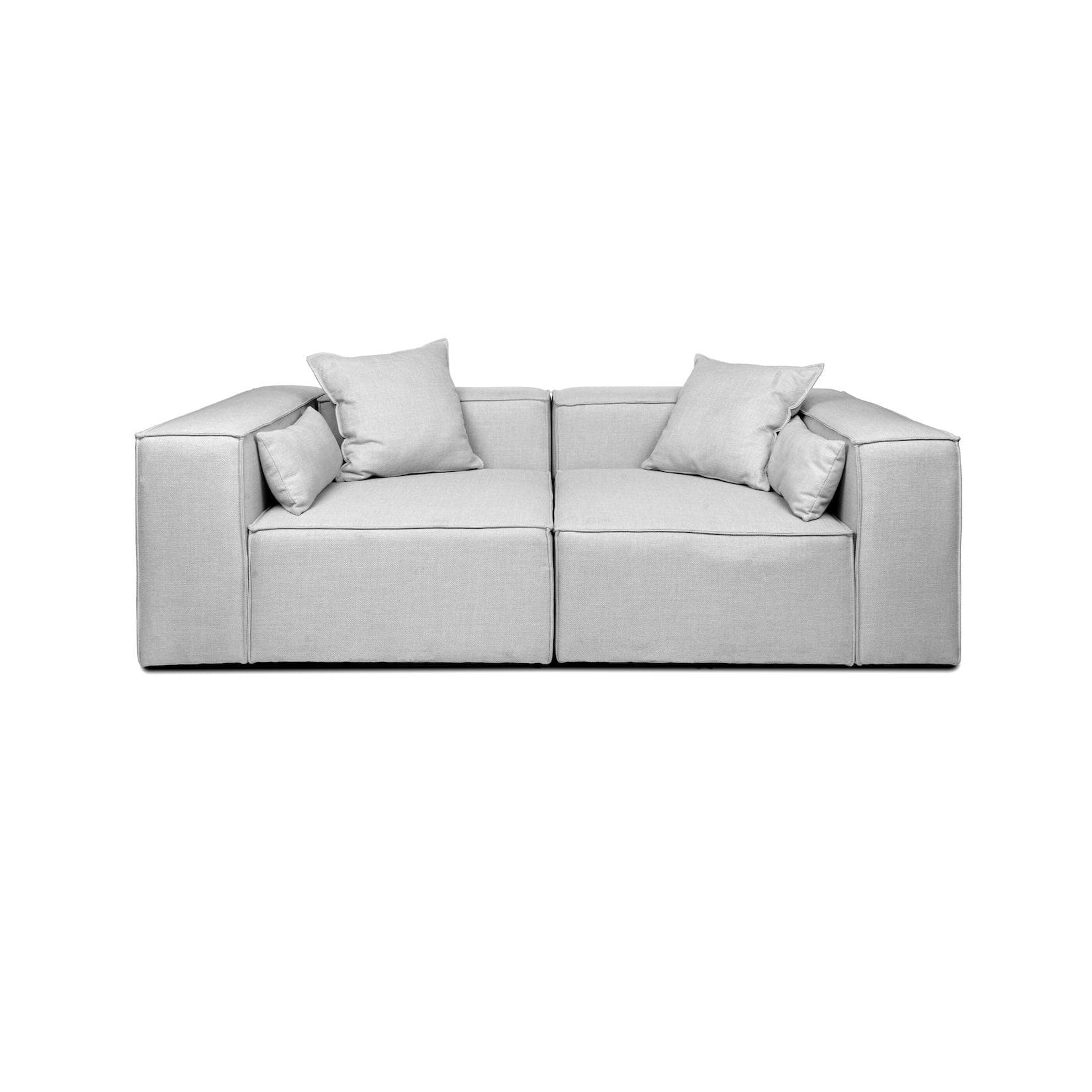 HOME DELUXE Modulares Sofa VERONA Größe S Hellgrau