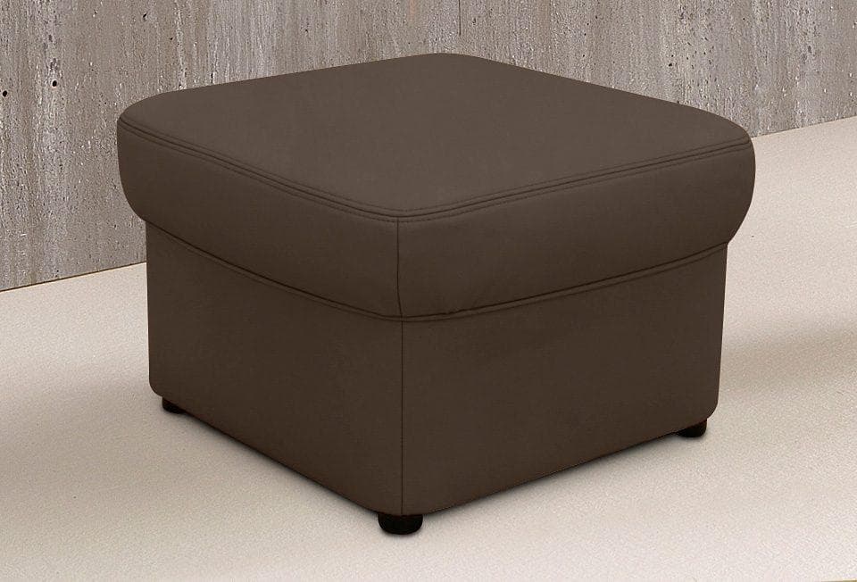 DOMO COLLECTION Papenburg Polsterhocker Braun Microfaser
