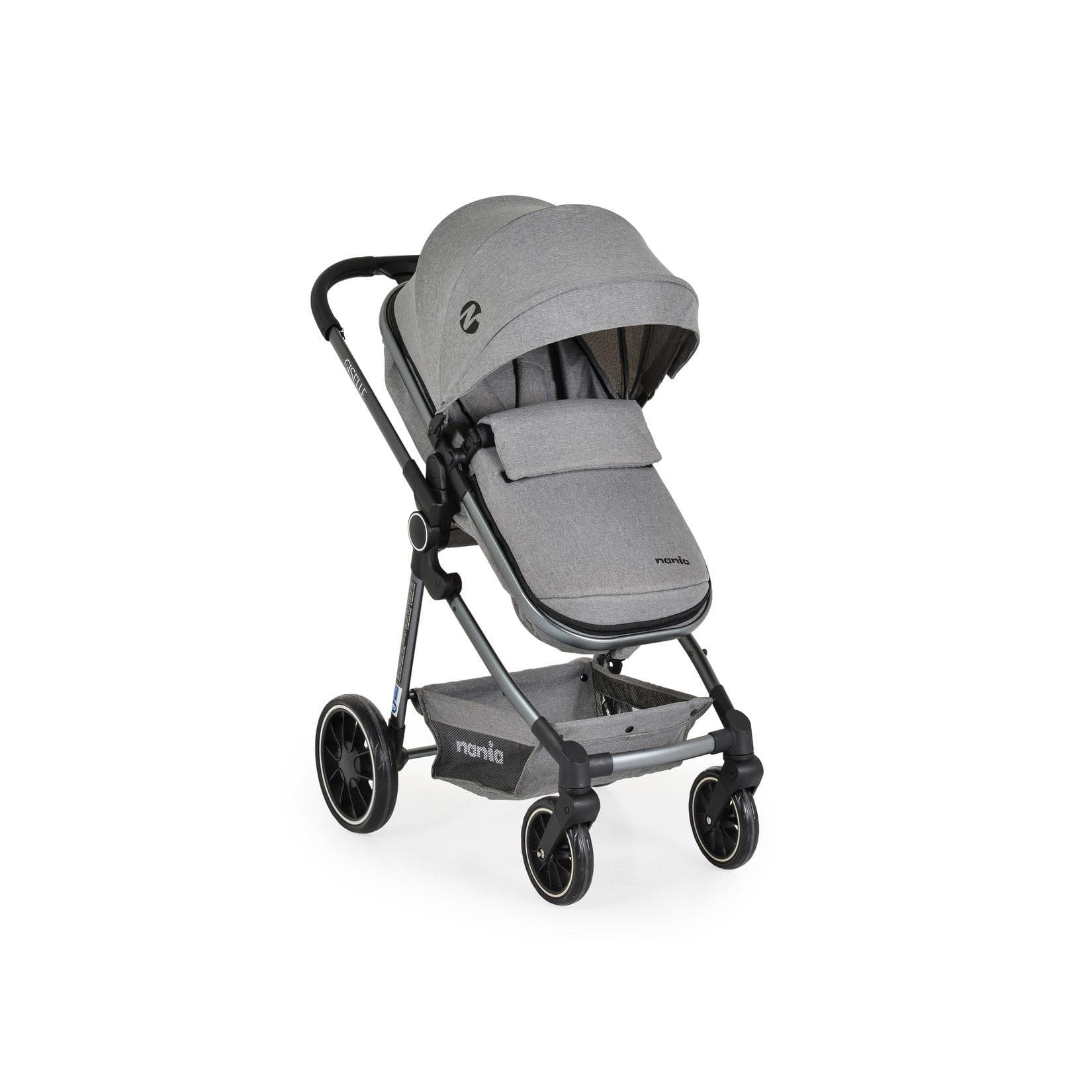Moni Kombikinderwagen Giselle 2-in-1 Grau Klappbar 5-Punkt-Gurt