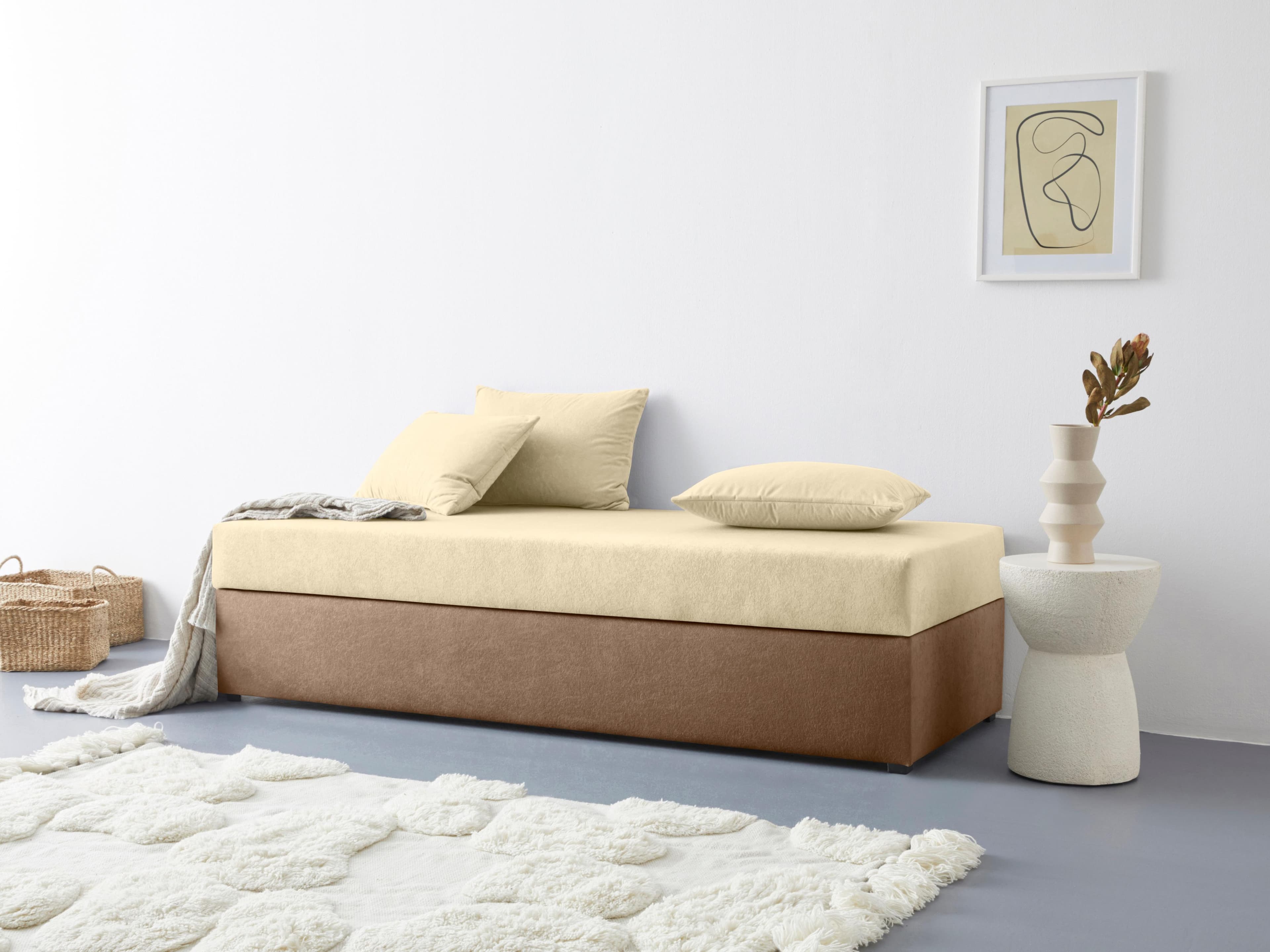 Maintal Polsterliege Diana - Modernes Bett mit Microfaser & Federkernpolsterung