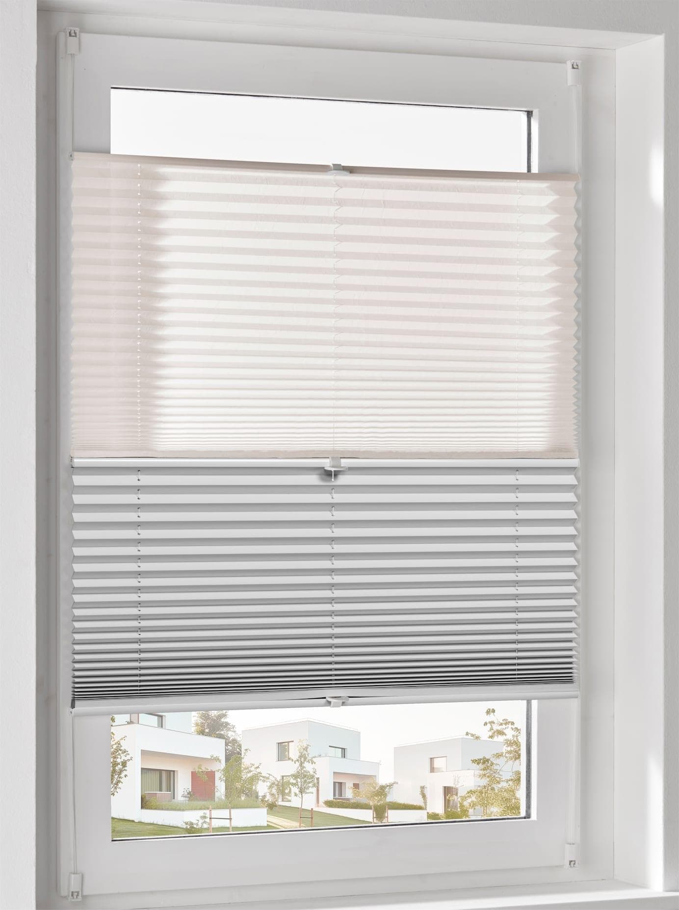 Jalousie HEINE HOME Gr. 3 Crash-Optik Weiß/Grau 60x130 cm