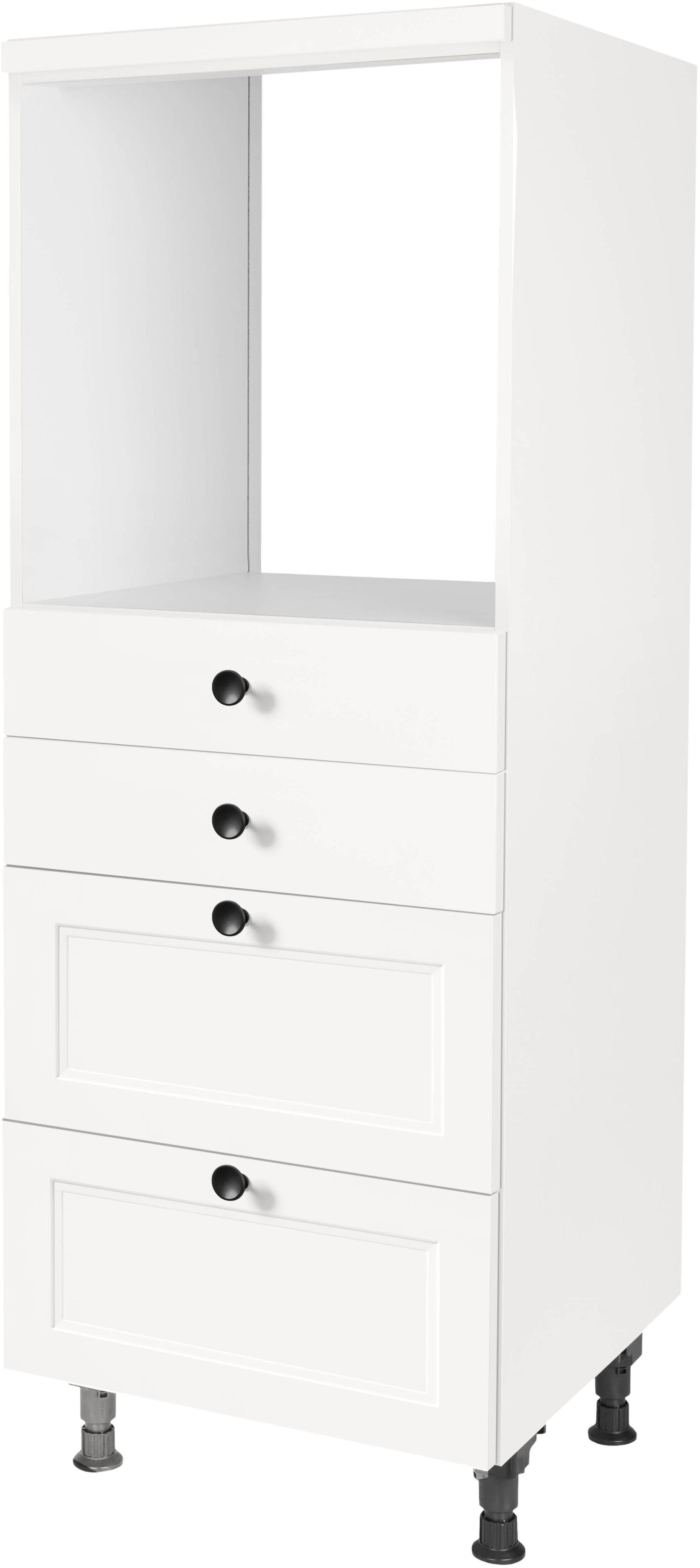 Nobilia Herdumbauschrank Cascada Weiß mit Schubkästen