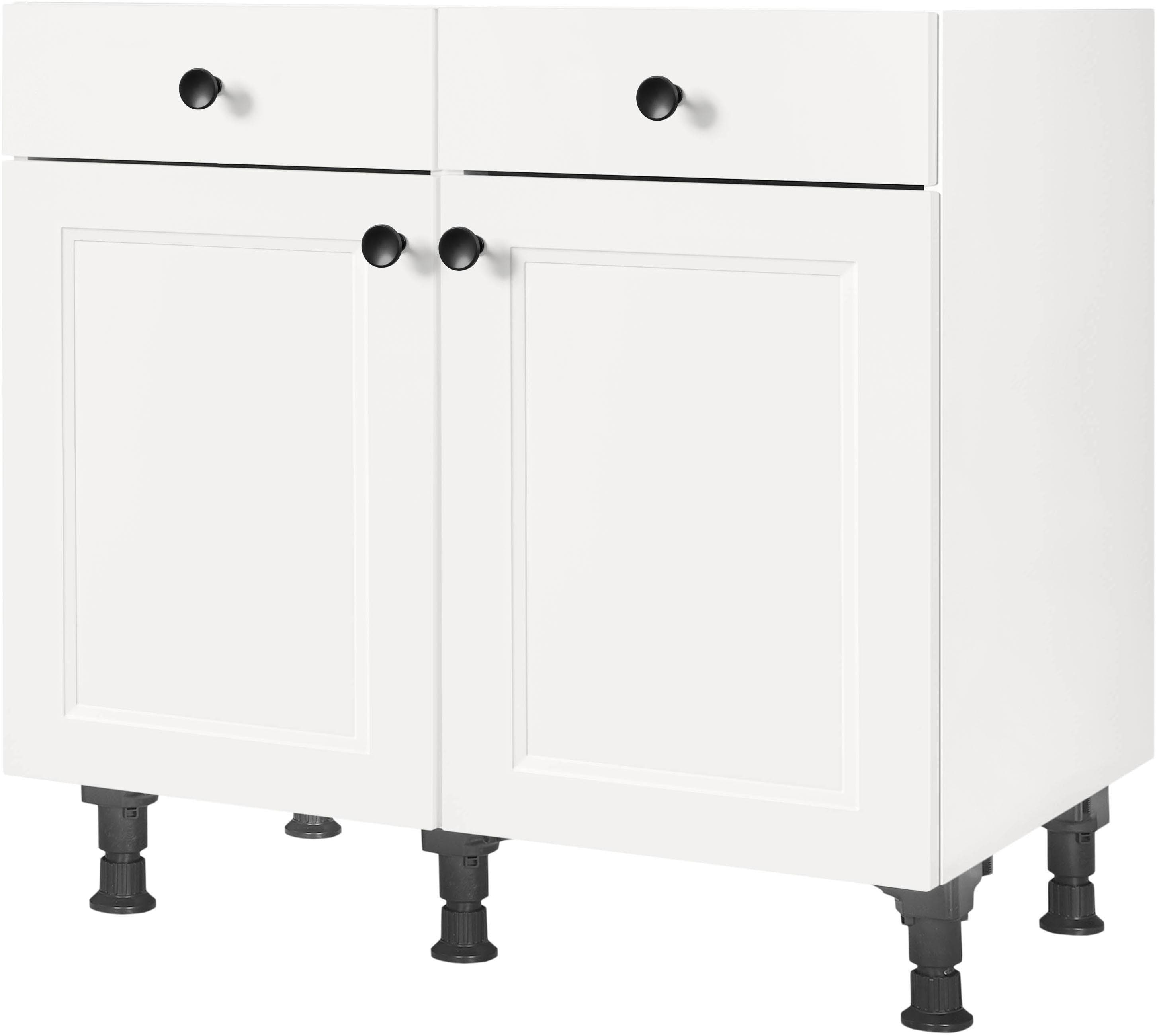 nobilia Unterschrank Cascada Weiß Soft-Close