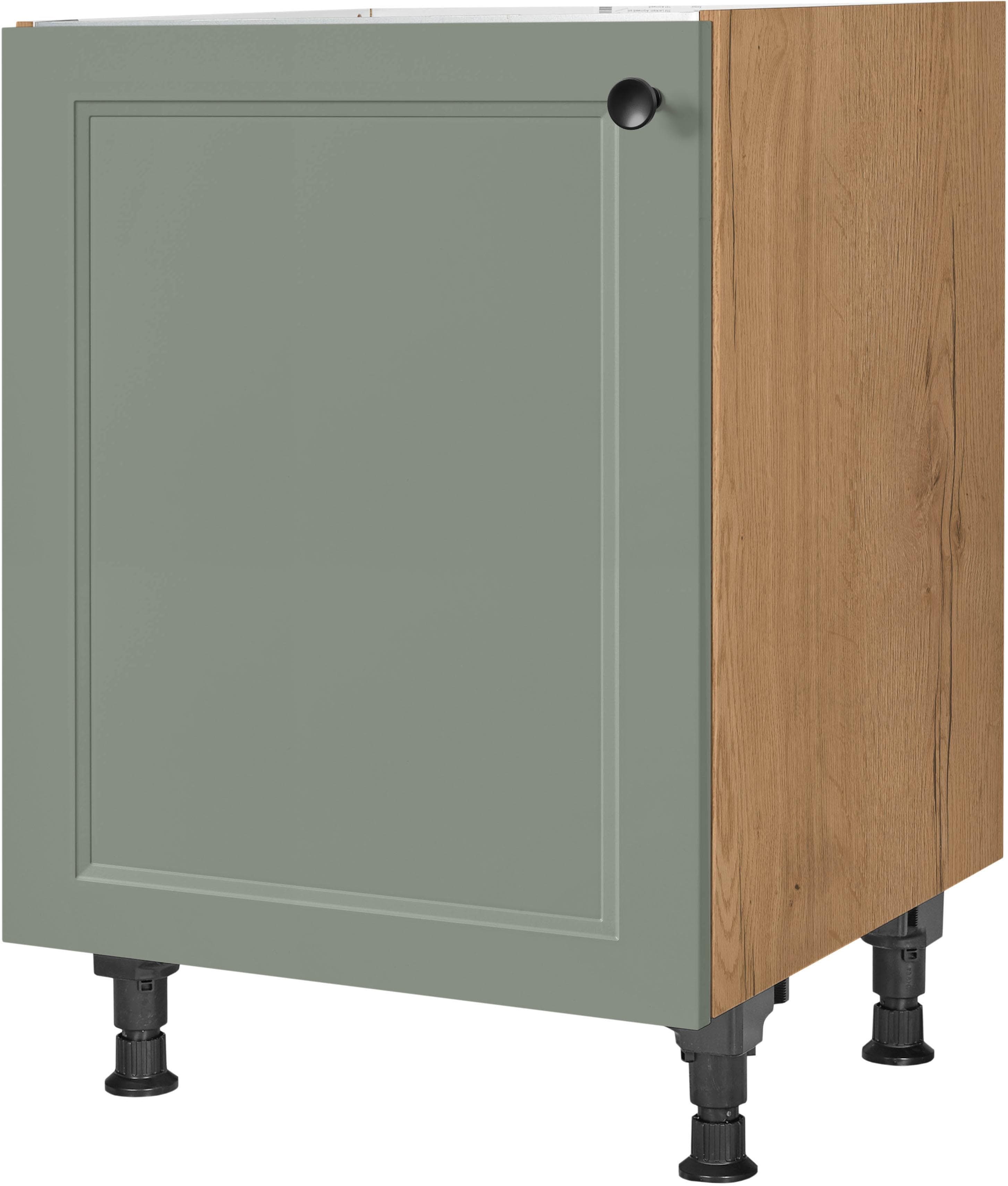 nobilia Spülenschrank Cascada Grün Eiche 60cm