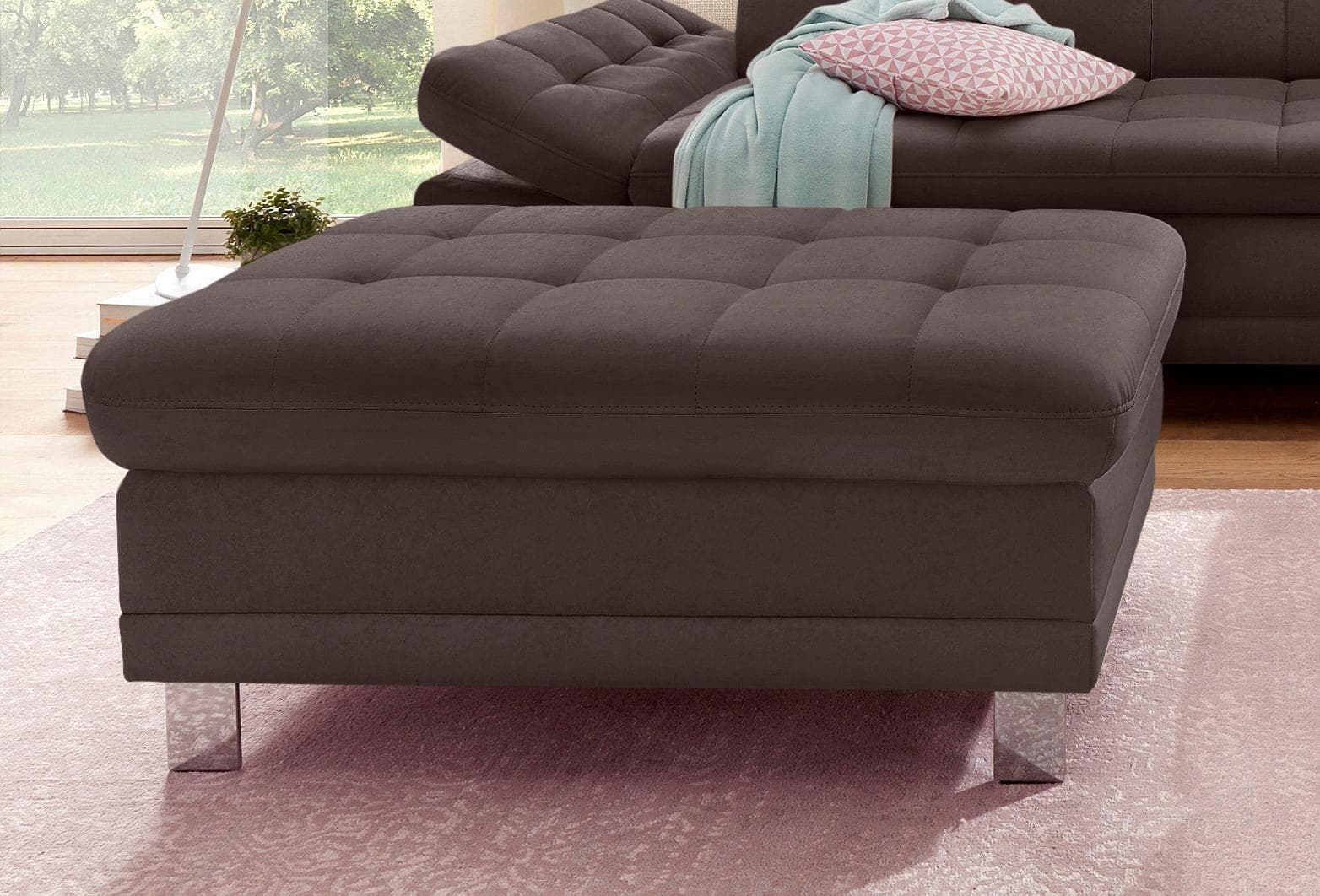 Polsterhocker Modern Braun