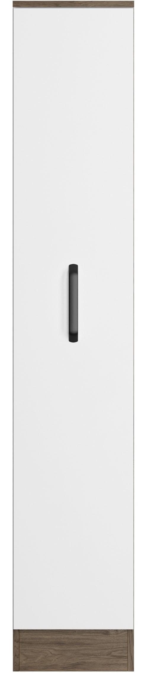 Wiho Küchen Apothekerschrank Elba Weiß Eiche Braun