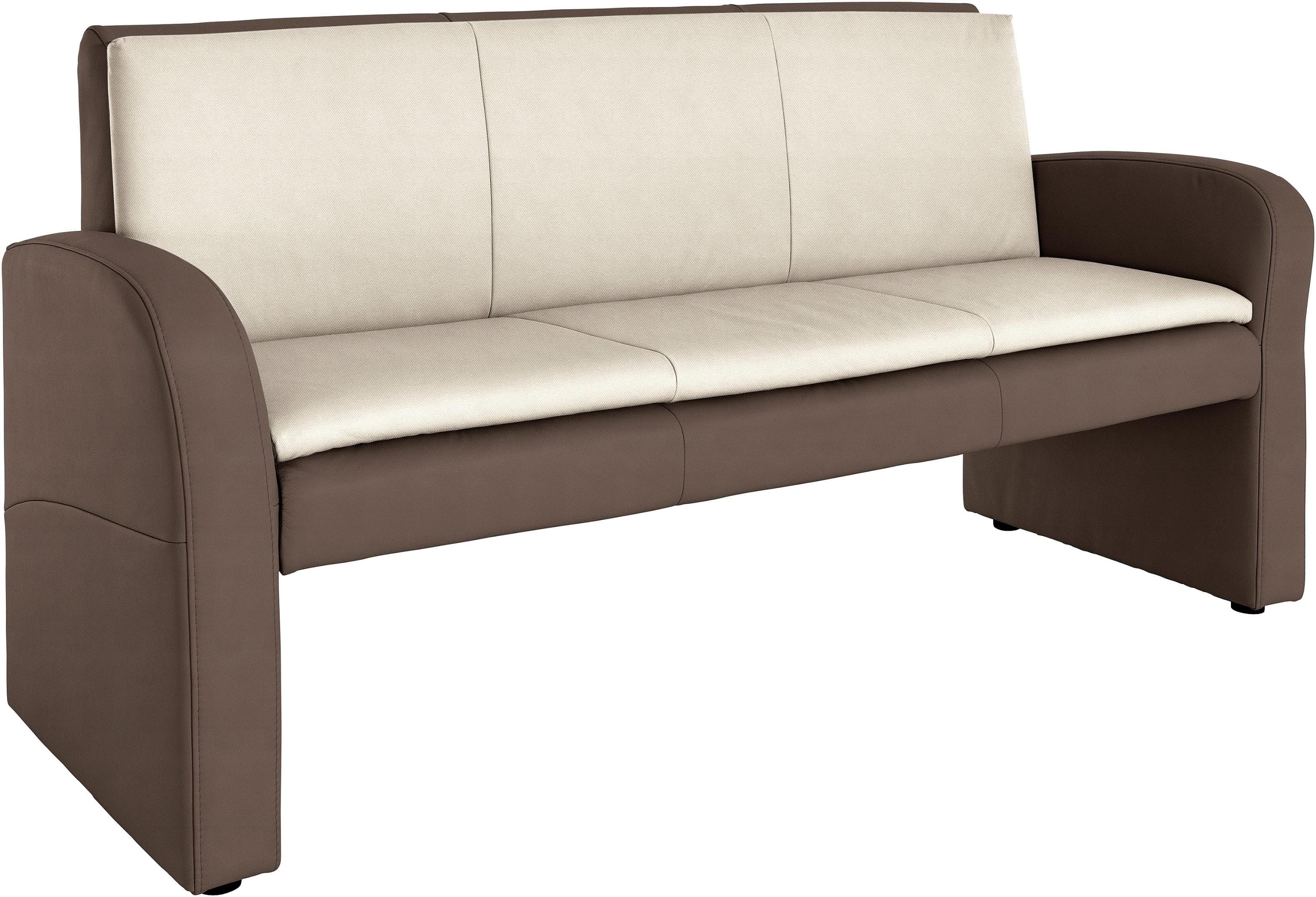 EXXPO Hockerbank Cortado 3-Sitzer Küchensofa Braun Creme