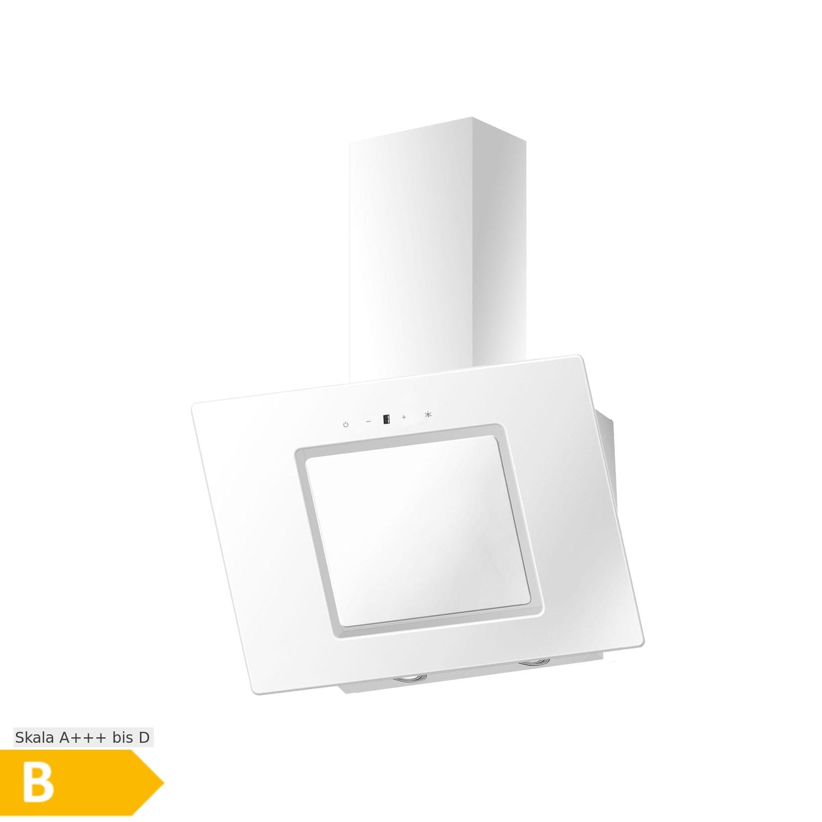 PKM Kopffreihaube S26-60 BWTY 60cm LED Dunstabzugshaube Weiß Glas