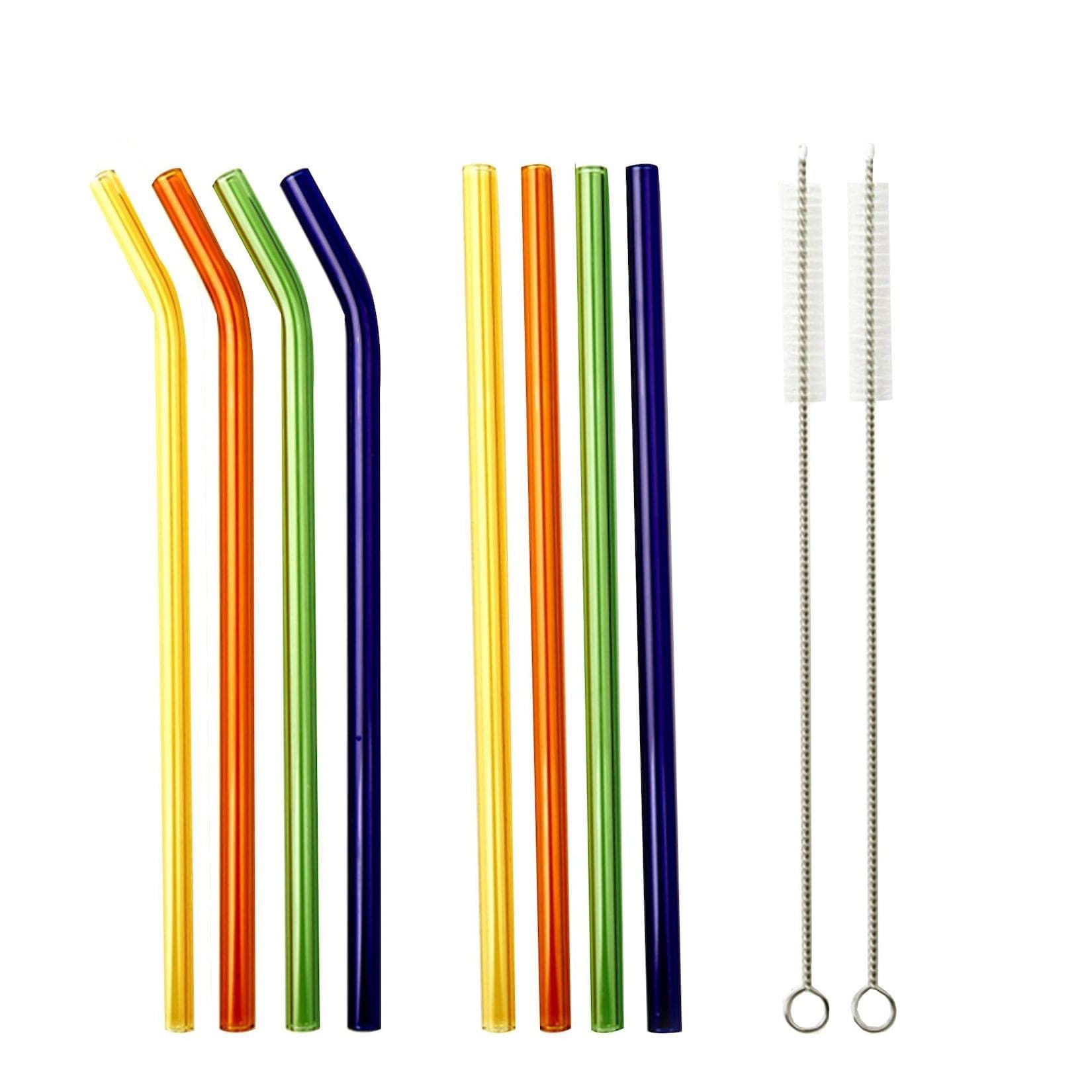 LA VAGUE Glasstrohhalm-Set Mixed Bunt 6-tlg. SMOOTHIE PARTY