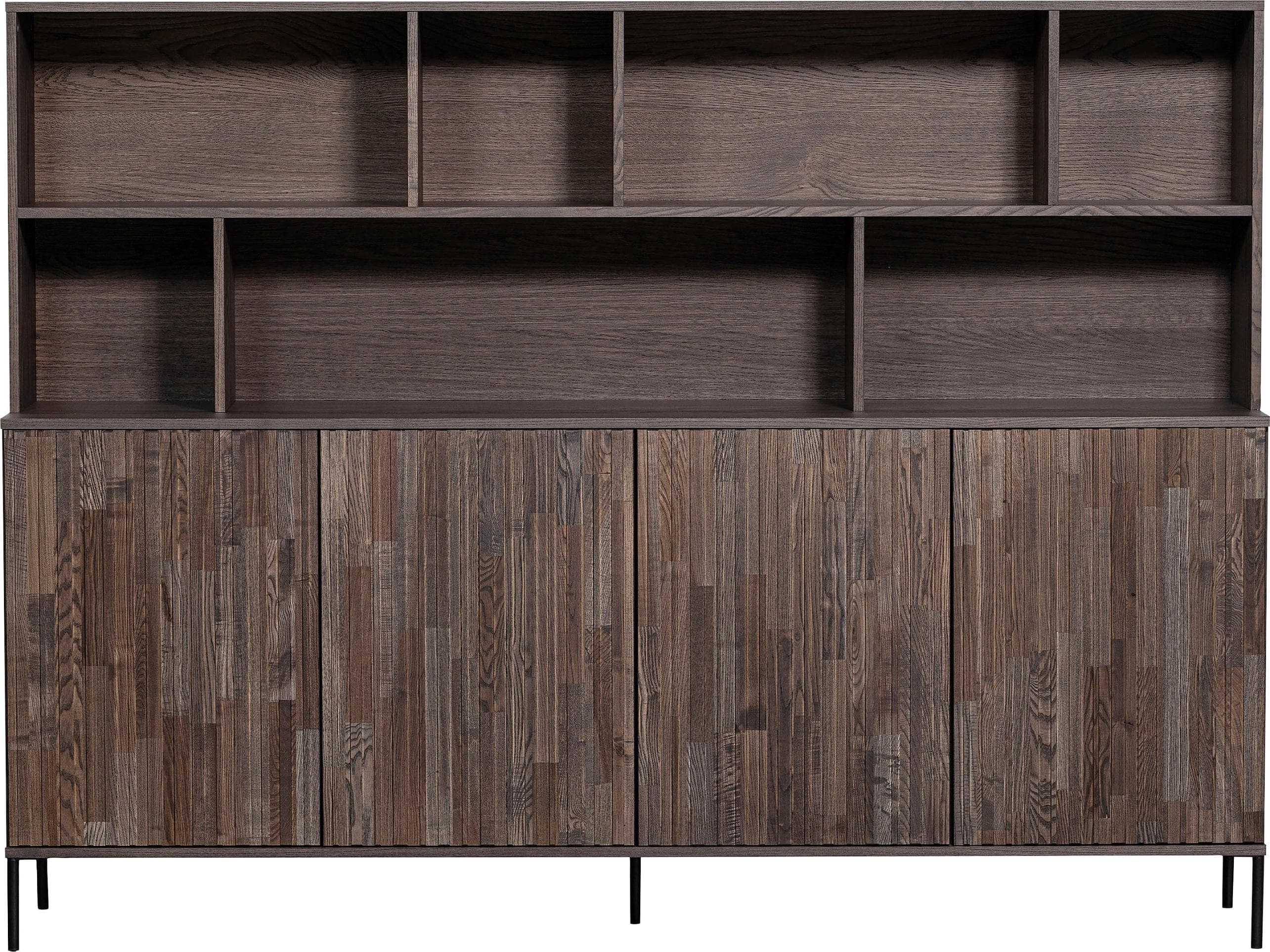 FSC®-zertifizierter Esche Espresso Hochschrank mit viel Stauraum