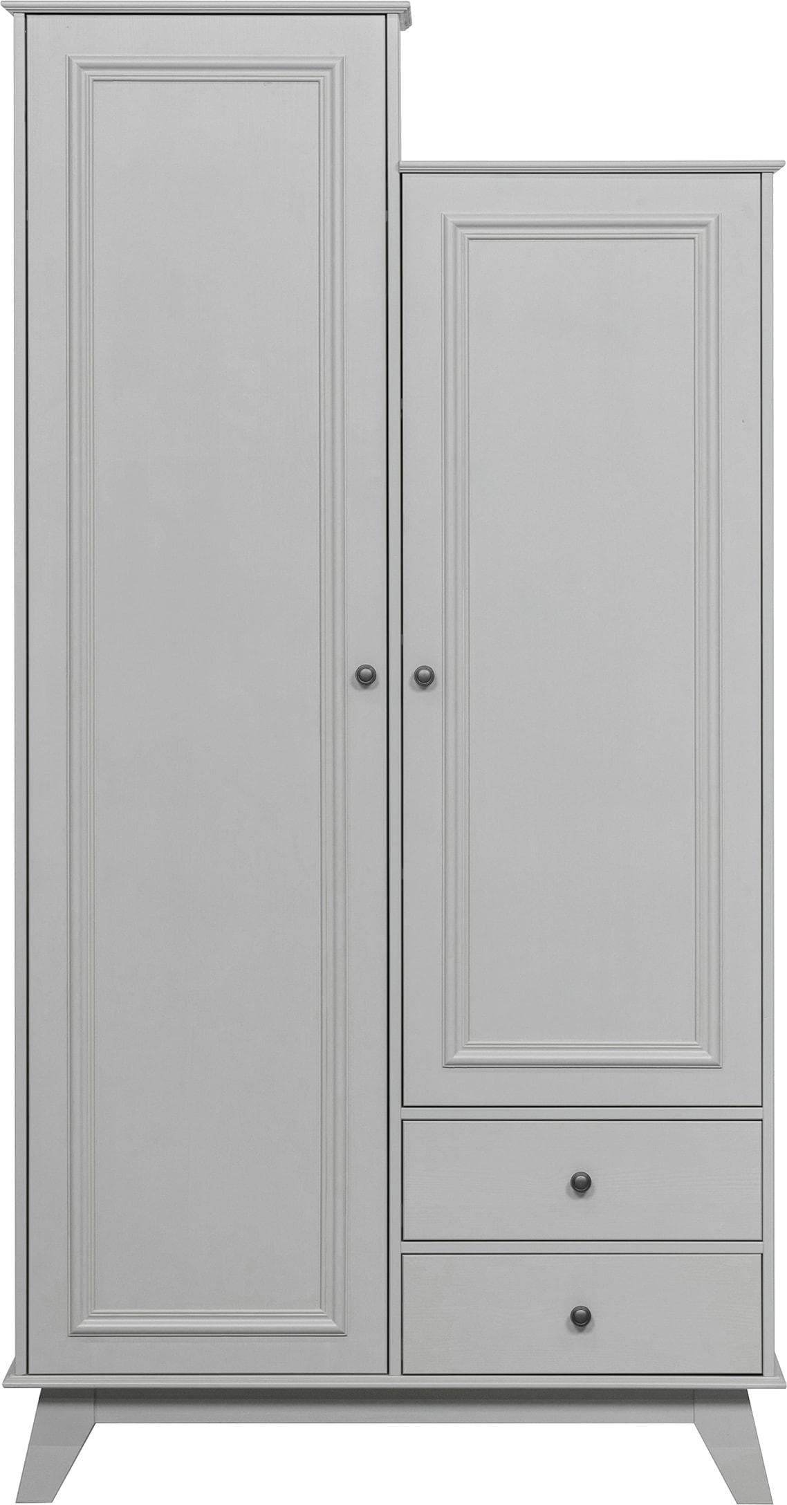 WOOOD Garderobenschrank Lily Grau Asymmetrisch