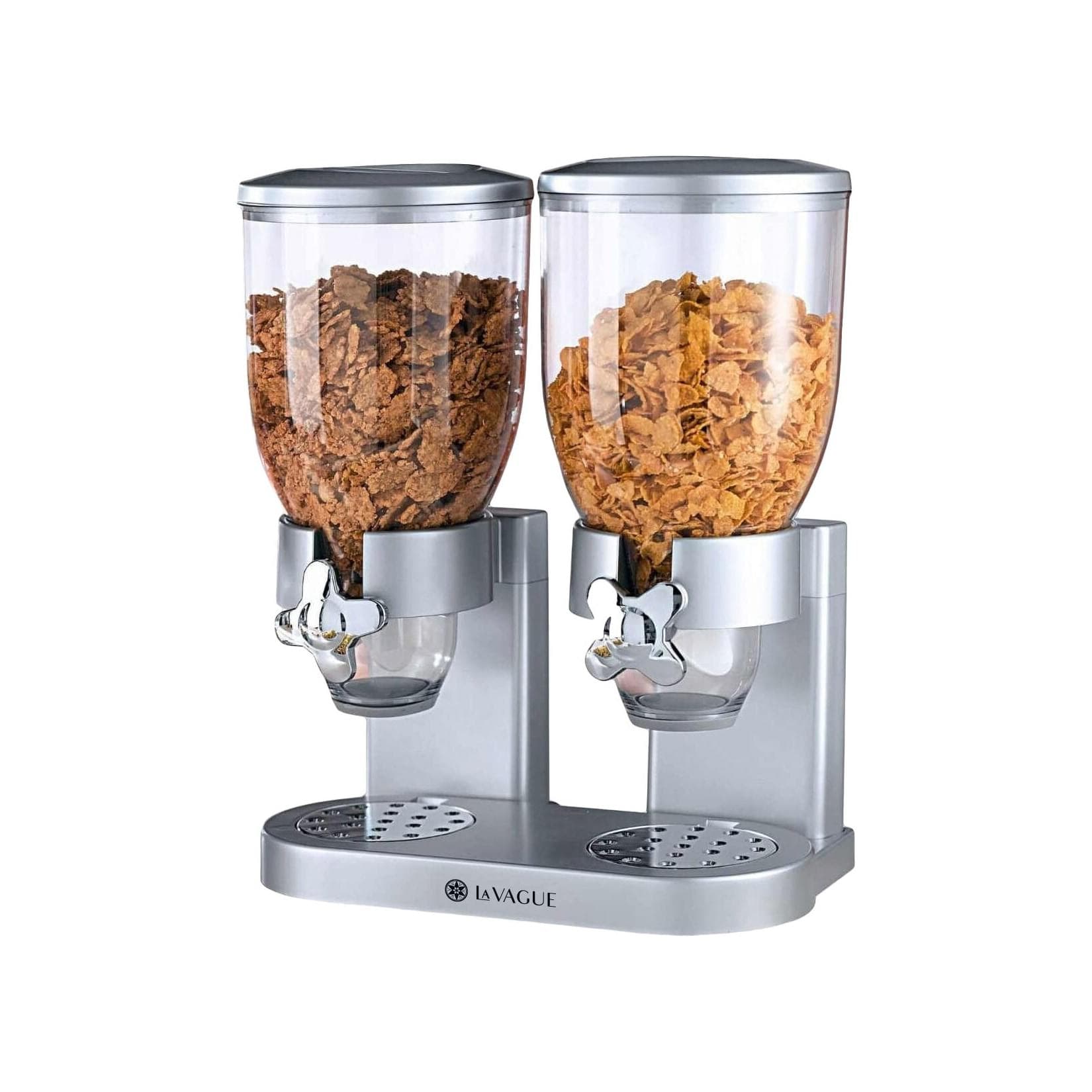 LA VAGUE Doppelter Cerealienspender MIAM Silber Küchenorganizer-Set