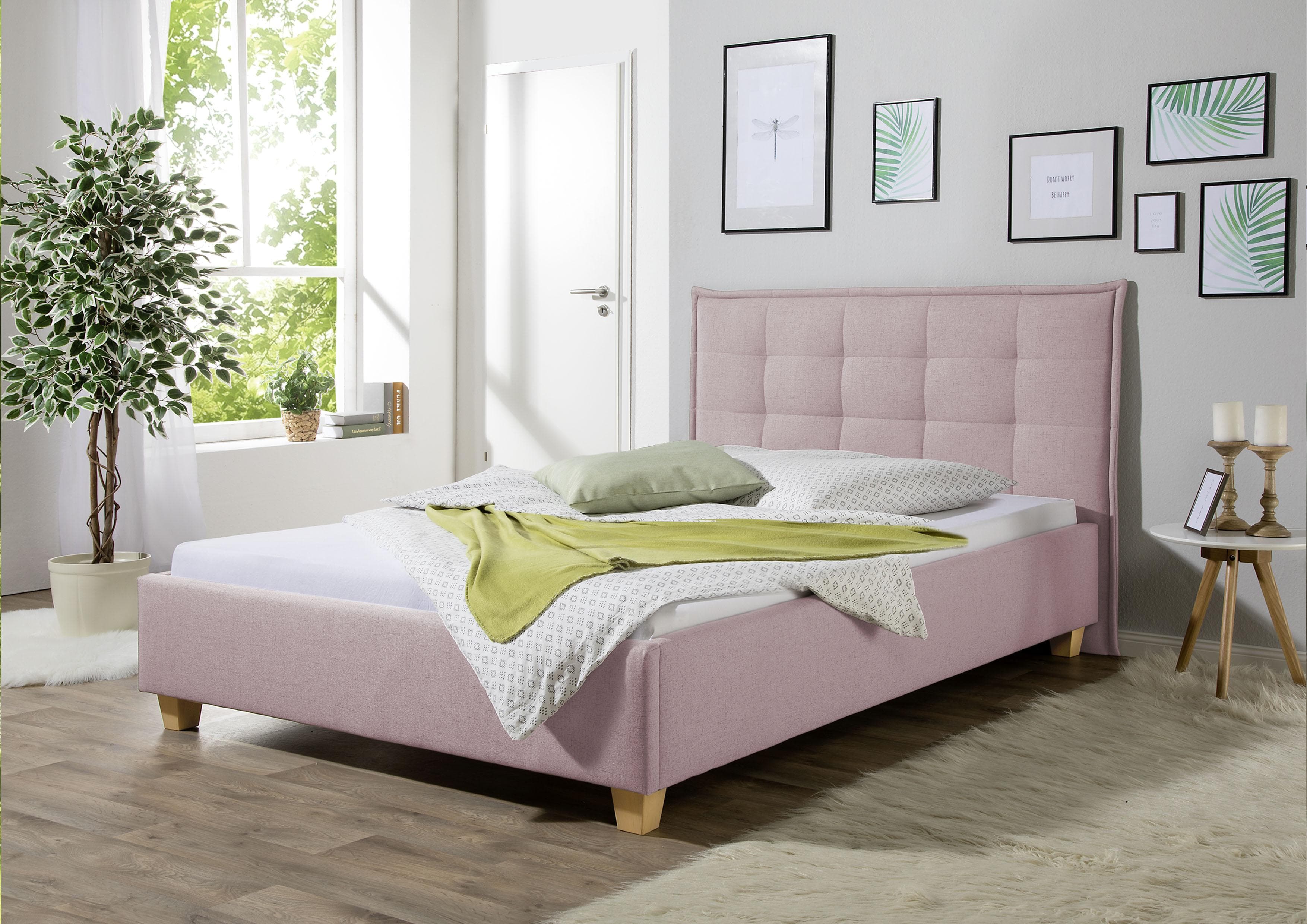 Maintal Polsterbett Retlaw - Gemütliches Bett mit Holzfüßen